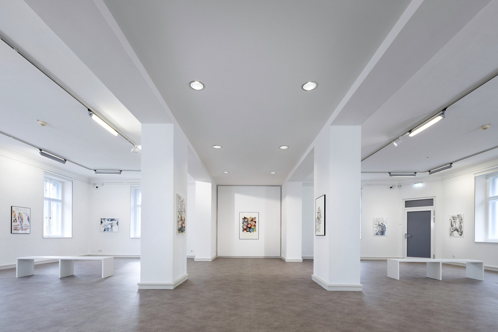 Raymond Pettibon & John Newsom, The Seven Deadly Sins and The Seven Heavenly Virtues, exhibition view 2025, Kebbel Villa, Schwandorf