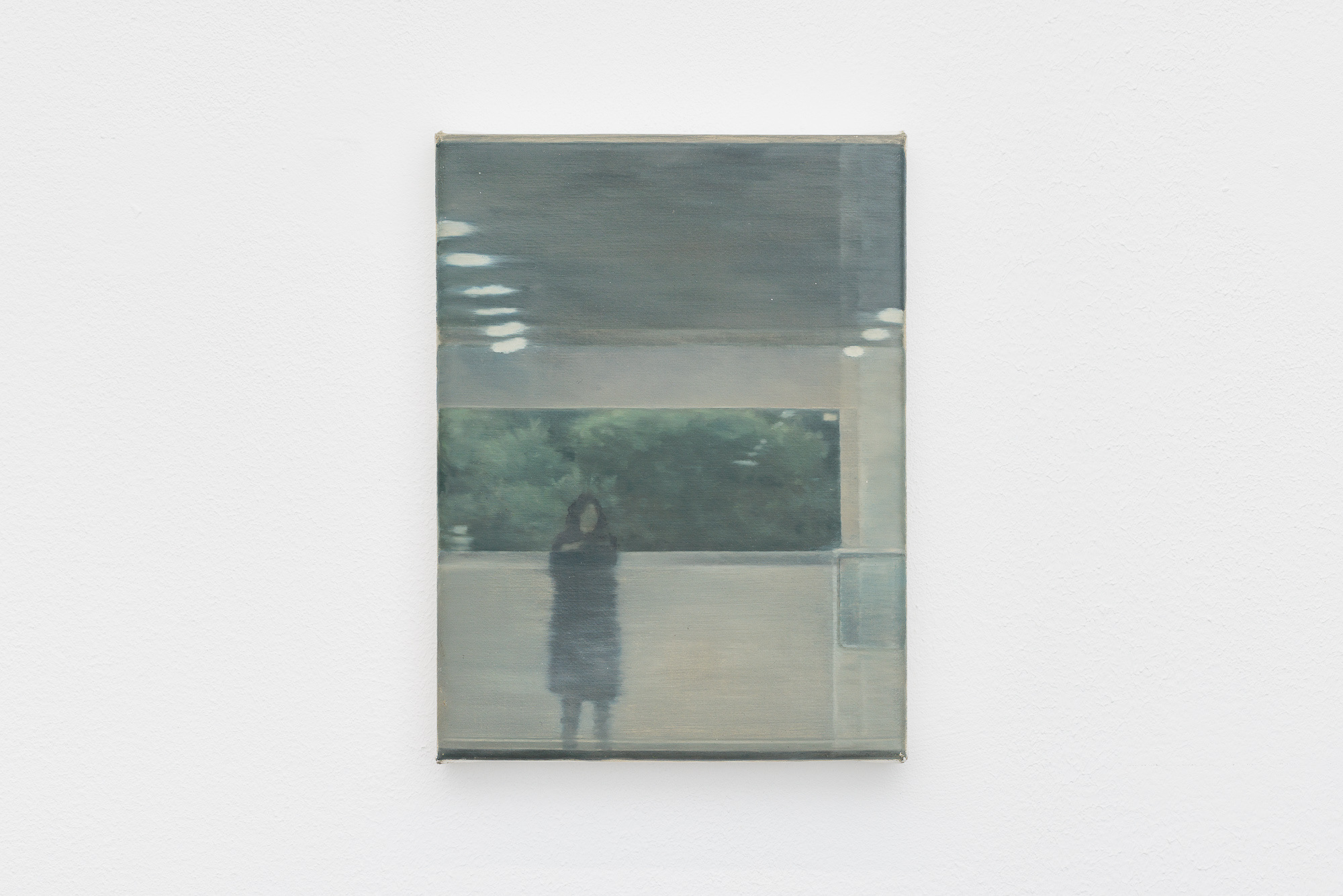 Kate Wallace, 'Behind glass windows', 2025, oil on linen, 20 x 15 cm