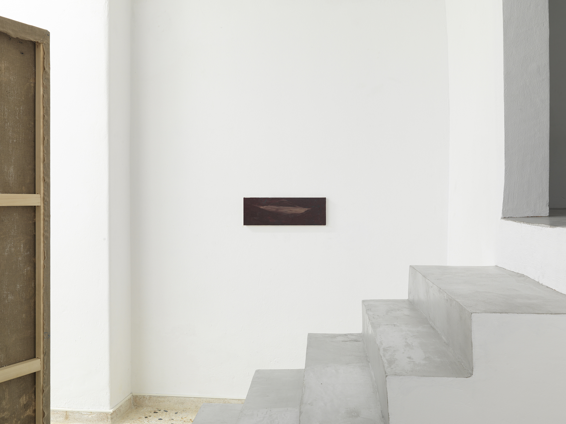 Installation view - / , 2025, oil on canvas, 20 x 60 cm