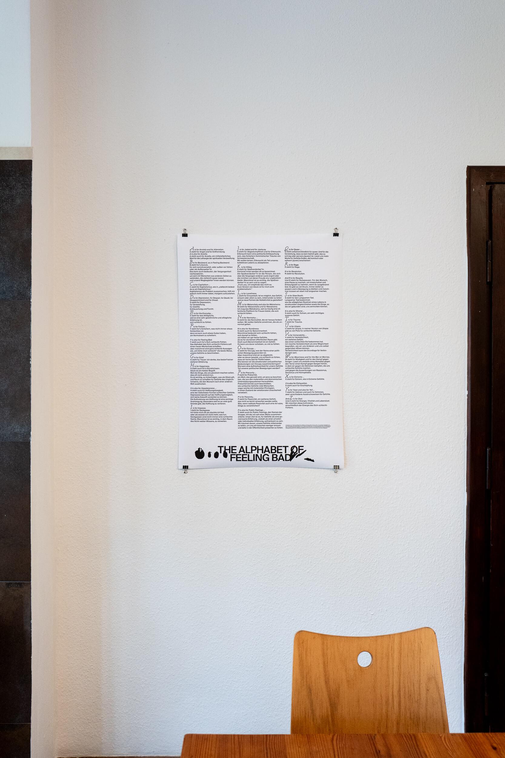 Karin Michalski: The Alphabet of Feeling Bad, poster (2025)