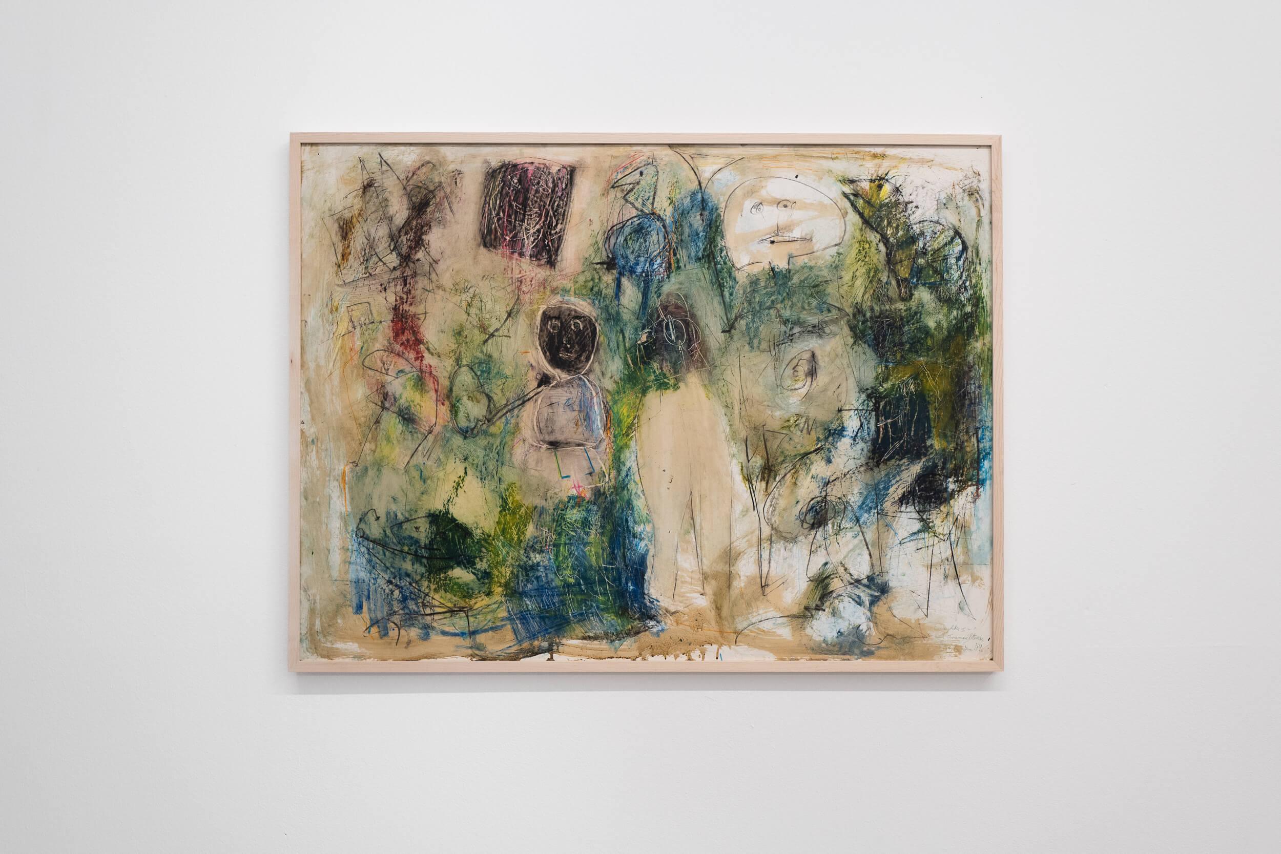 Bernd Gehrig: Trampeltreu, mixed media on cardboard (1994)