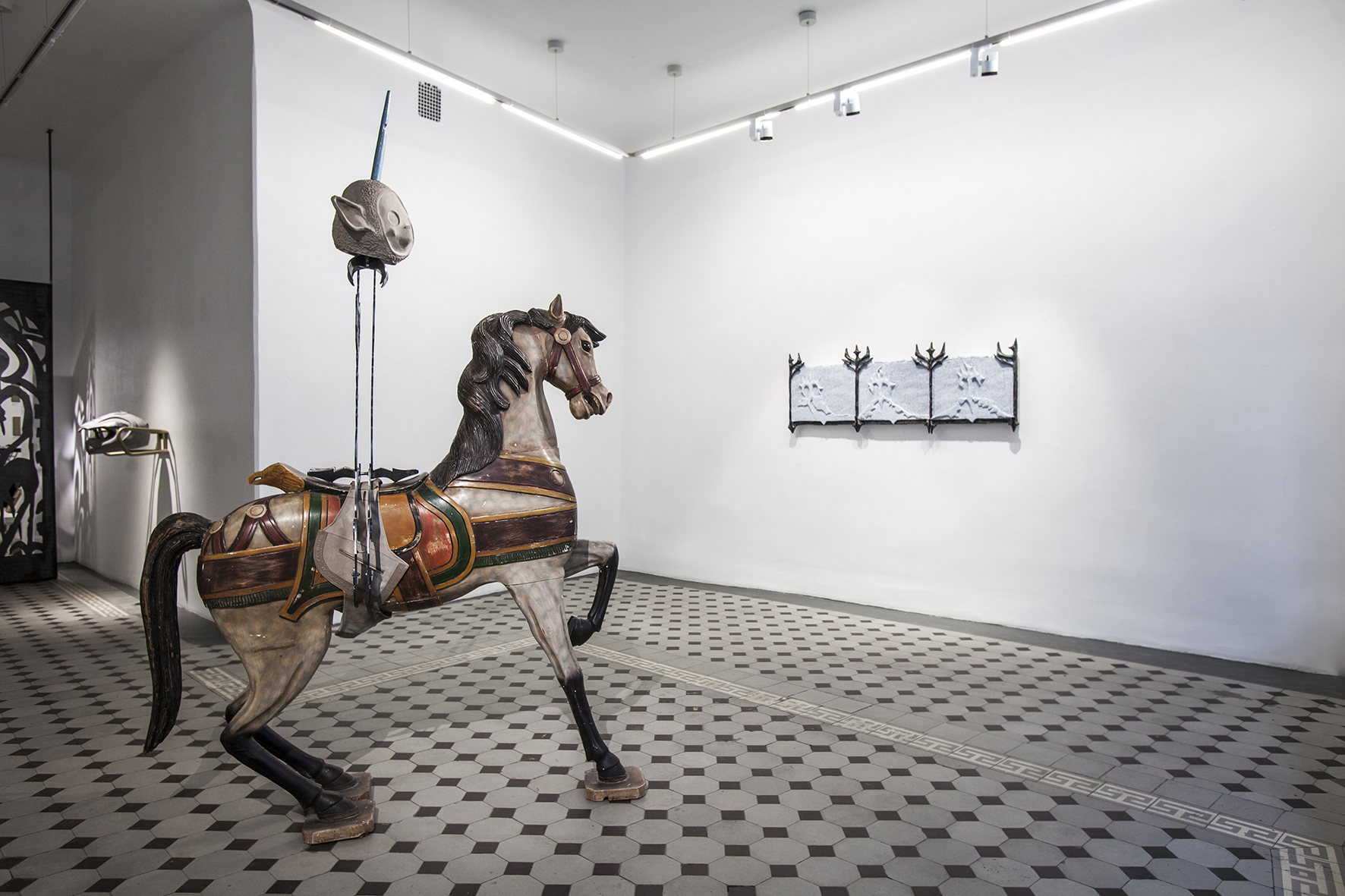 Exhibition view of "Samurai Horizon" by Madlen Hirtentreu. Photography by Alana Proosa