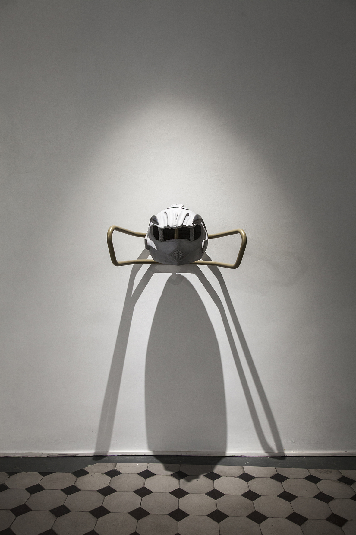 Artwork "Dolphin Delight" (ceramics, glaze, aluminium), 2025. "Samurai Horizon" by Madlen Hirtentreu. Photography by Alana Proosa
