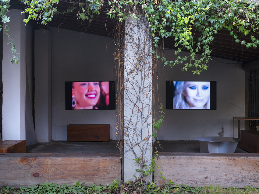Dr. Barry & Ms. Hyde, Ruvan Wijesooriya, Fame As A Process of Isolation, 2014, 2-channel Video loop, 65-inch screens, Left: extended version (19’13”, sound) Right: short version (00:36”, no sound), Daylight installation view
