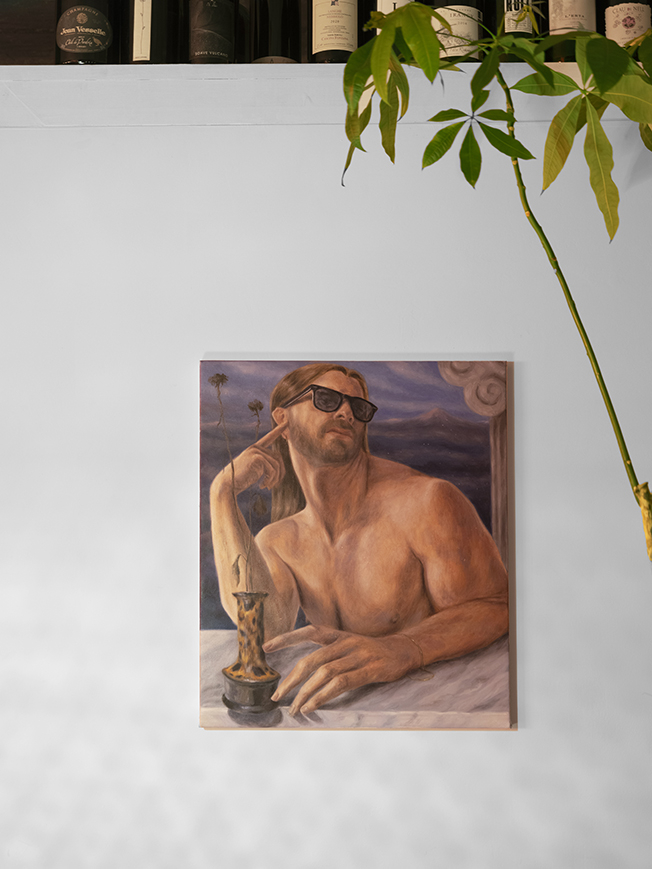 Dr. Barry & Ms. Hyde, Simon Foxall Amantə, 2024,
Oil on canvas,
60x50 cm