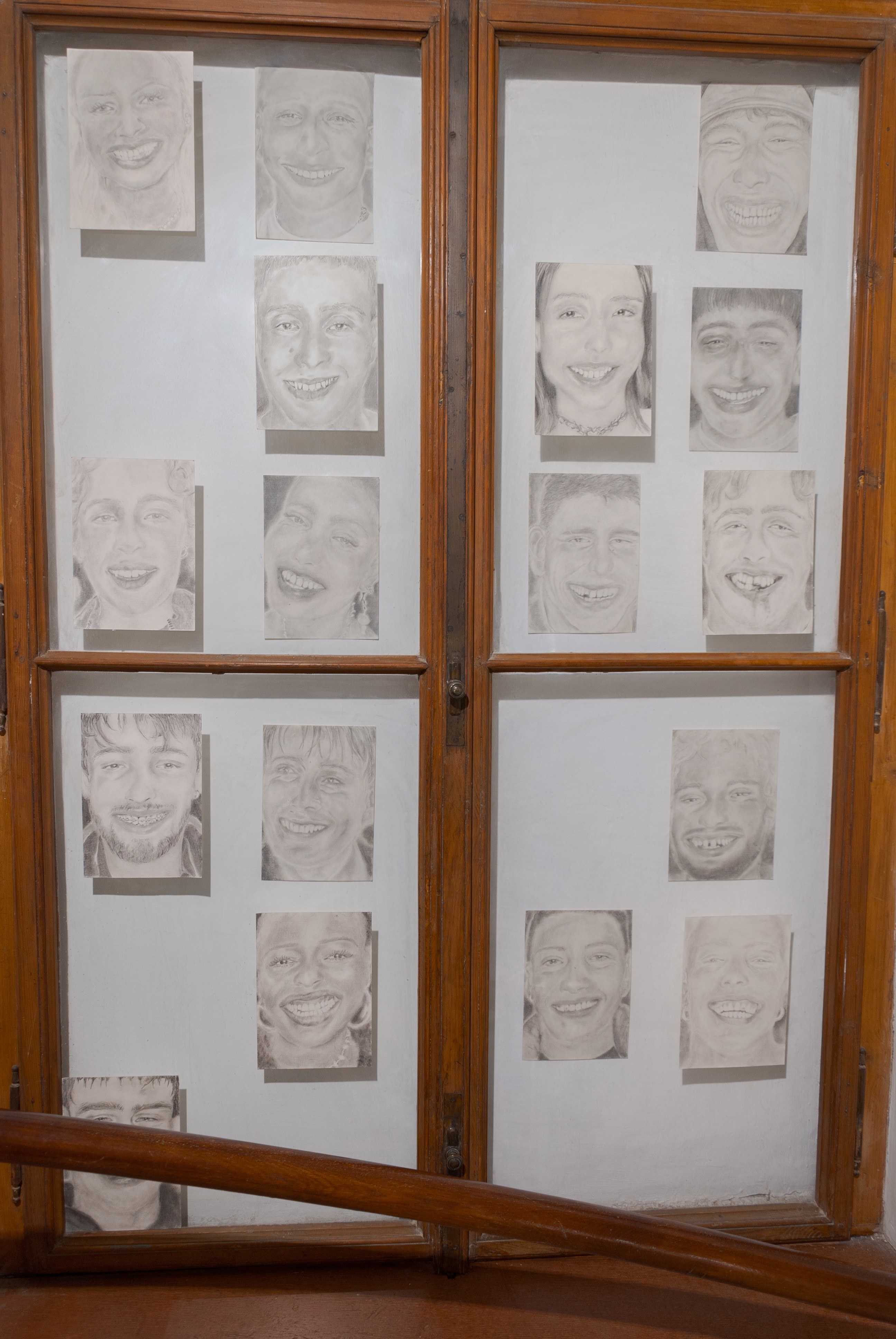 Thyra Wanwi, smile nr. 1,2,3,4,6,7,8,9,11,15,16,17,18,19,20,21,22, 2024-2025, 14.8 x 21 cm, Pencil on paper
