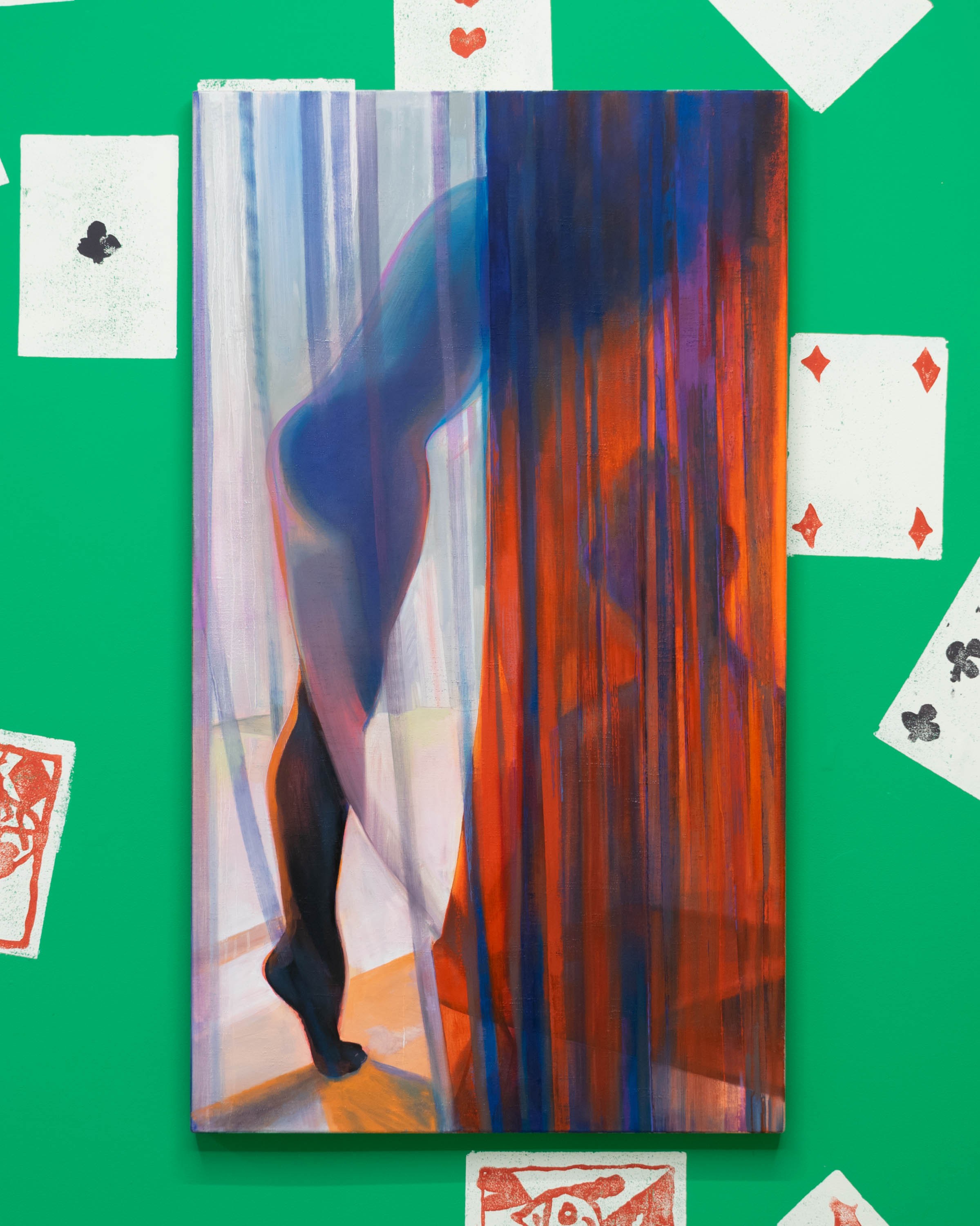Into arabesque, David Gardner, Oil on linen, 140 x 80cm, 2025