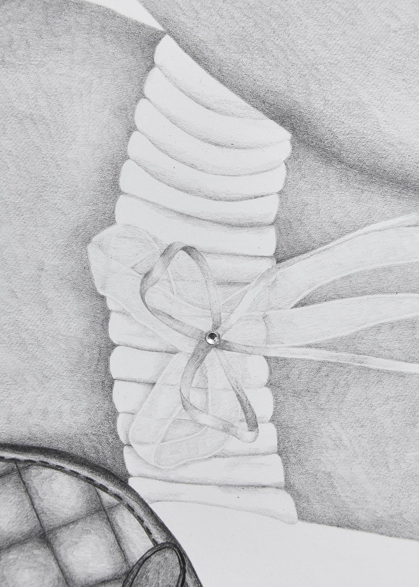 Grant Snail, 2025. Graphite, paper, metal frame. 78.1 x 67.8 x 2cm