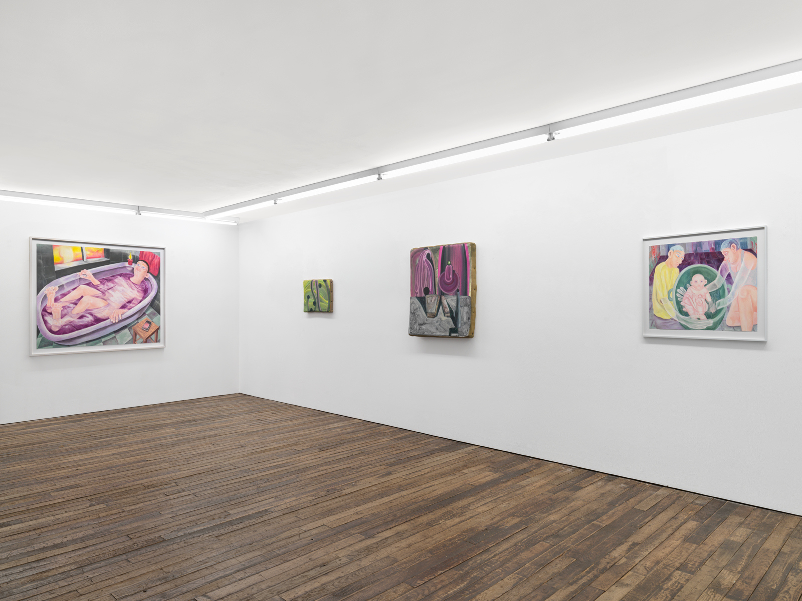 Milva Stutz | Sander van Deurzen, Bending, Dripping, Stumbling; installation view: Barbara Seiler, Zurich, 2025