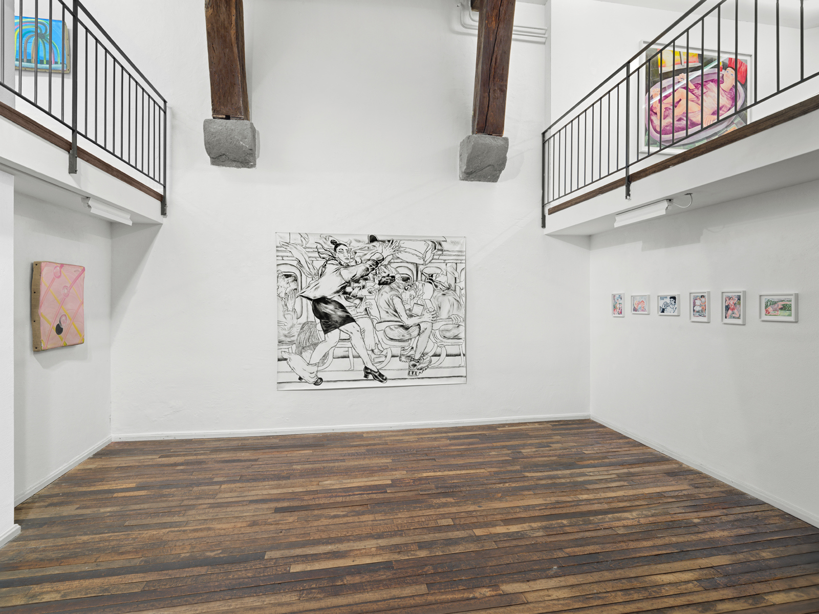 Milva Stutz | Sander van Deurzen, Bending, Dripping, Stumbling; installation view: Barbara Seiler, Zurich, 2025