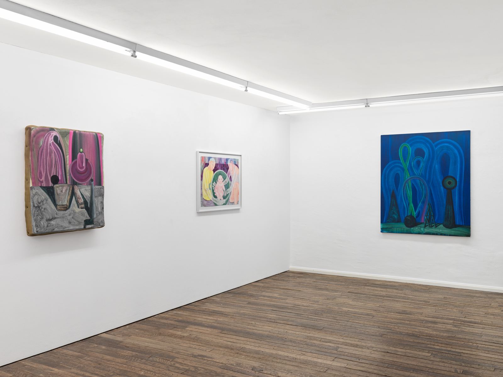 Milva Stutz | Sander van Deurzen, Bending, Dripping, Stumbling; installation view: Barbara Seiler, Zurich, 2025