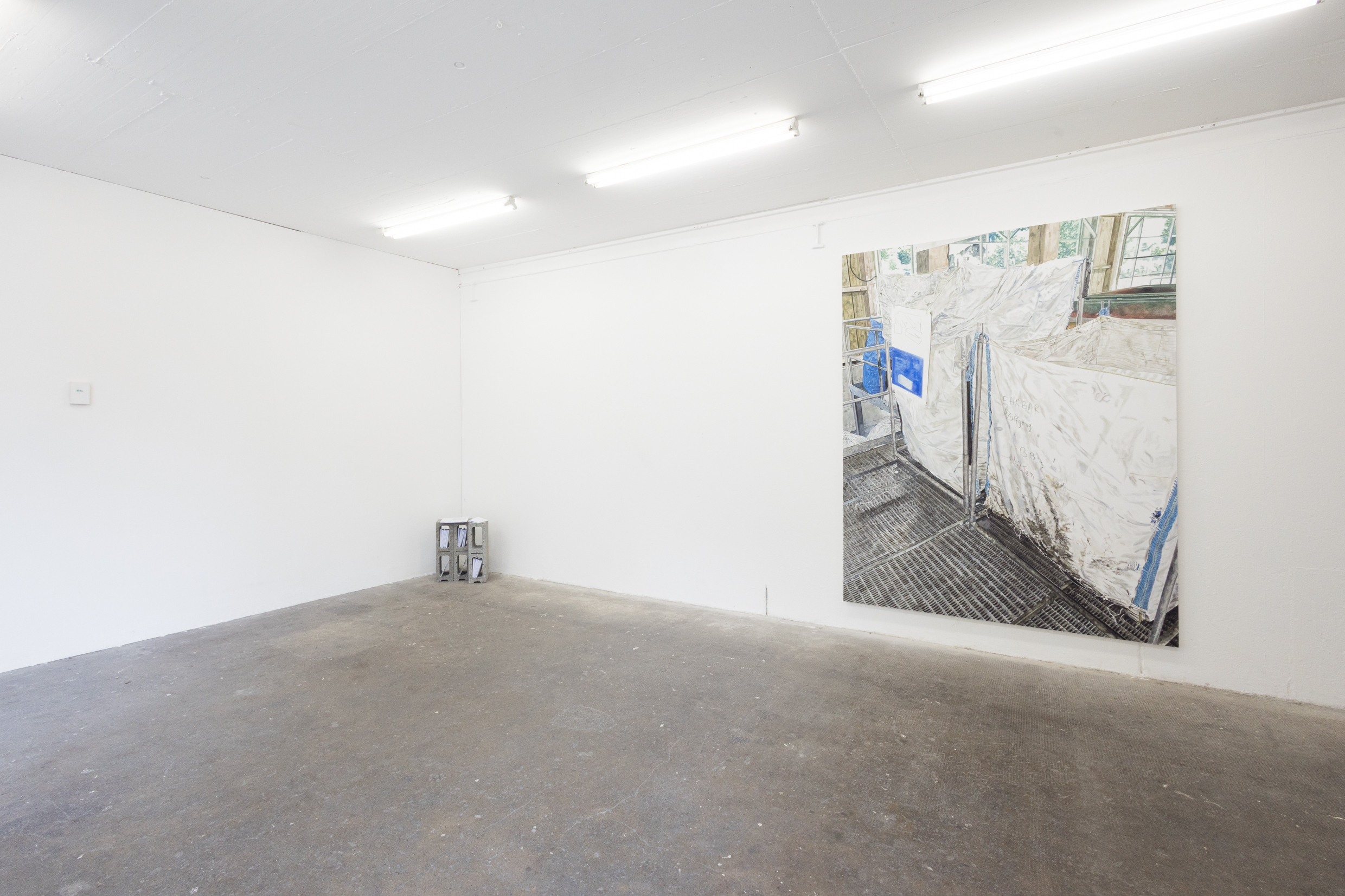 Exhibition view « mondayâs ghost » at WallStreet, Fribourg, 2025 / Photo: Julie Folly / Courtesy: the artists and WallStreet