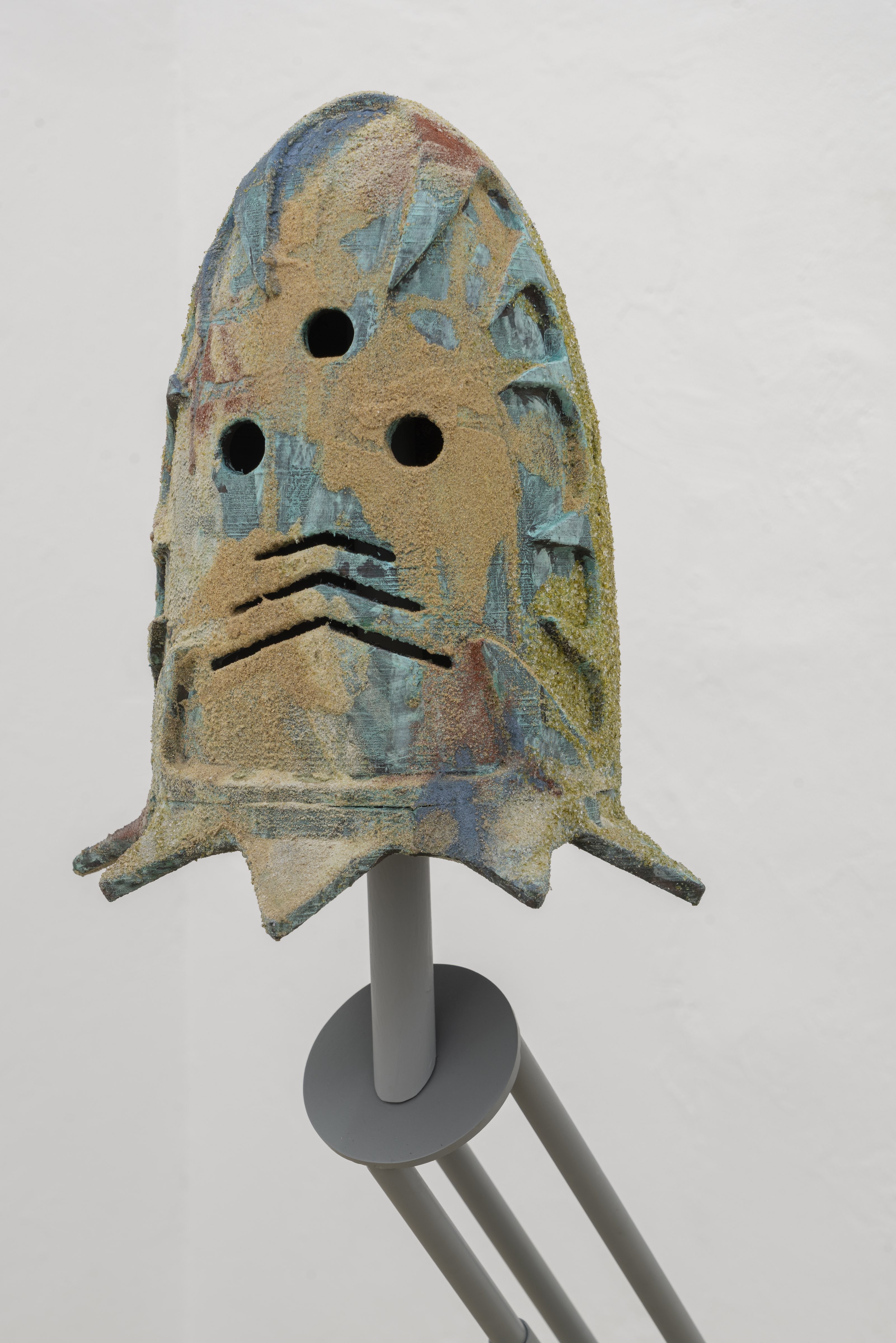 MN_022 - MN_022a - MN_022b Matteo Nasini, Gli Esultanti, 2025 PLA, glass, concrete, sand, copper, iron and enamel, 28x150x60 cm, d. 28x38 cm