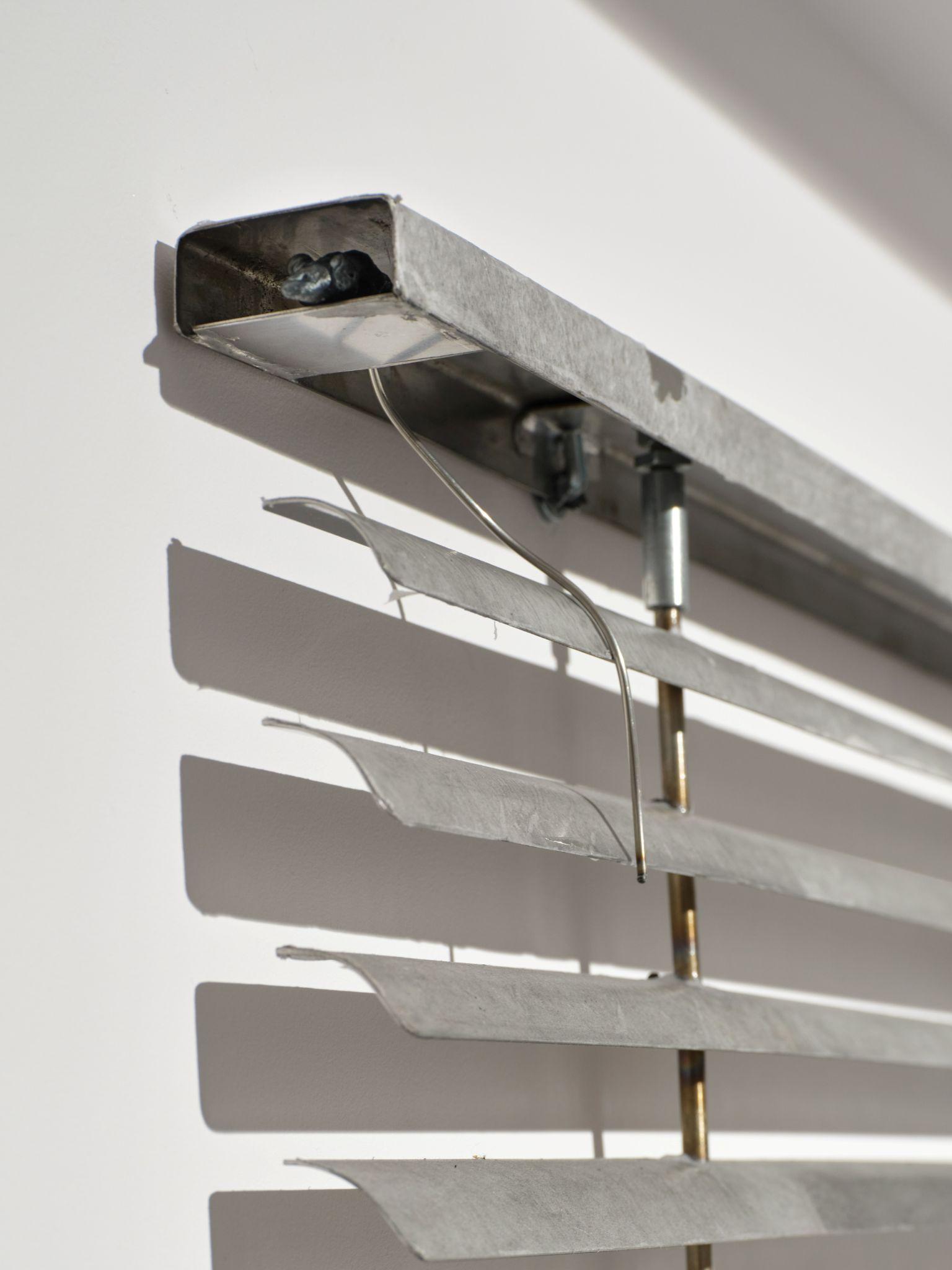 Kinga Dobosz, “Reason I can’t sleep” #1088", 2025, stainless steel, pencil on paper, 121 x 80 cm, detail