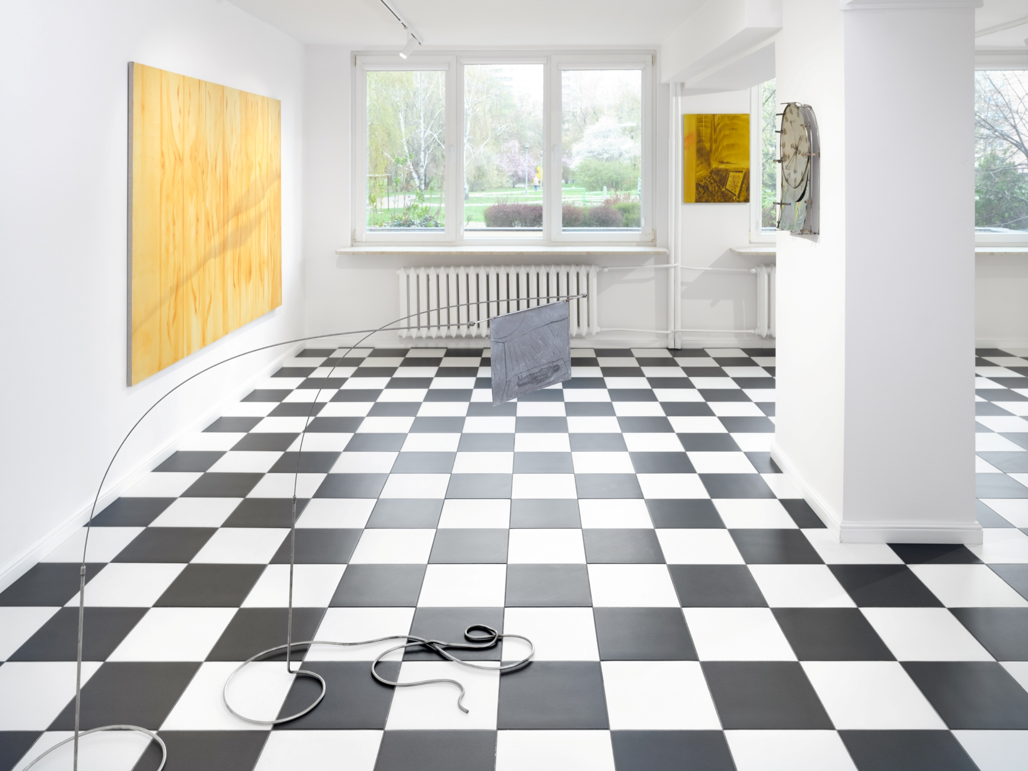 View of the exhibition: Kinga Dobosz, „Remember That Film Pi from 1998?”, Amelia Woroszył, “Noon”, Kinga Dobosz, „No Time Left”, Amelia Woroszył, “A postcard from the Sandman”