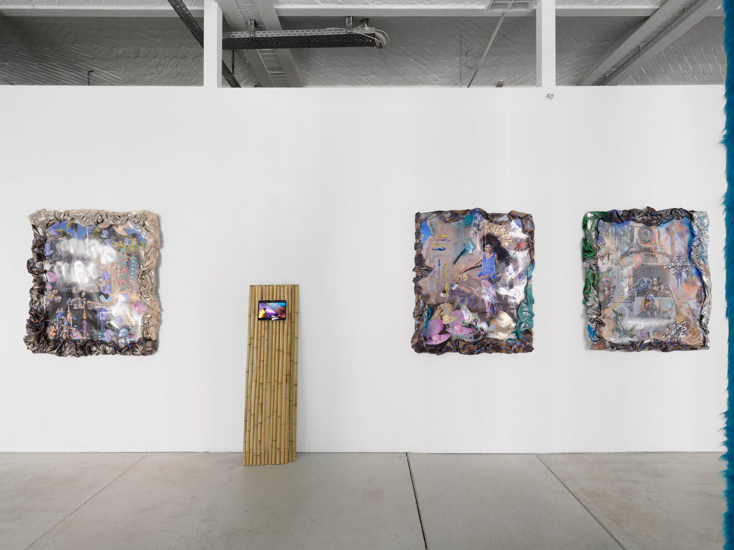 Exhibition View, 'Cripto Sirenas', Anna Ehrenstein with Sunny Pfalzer, Lucy Tomasino, Alexa Evangelista and Josh Davila, 2025