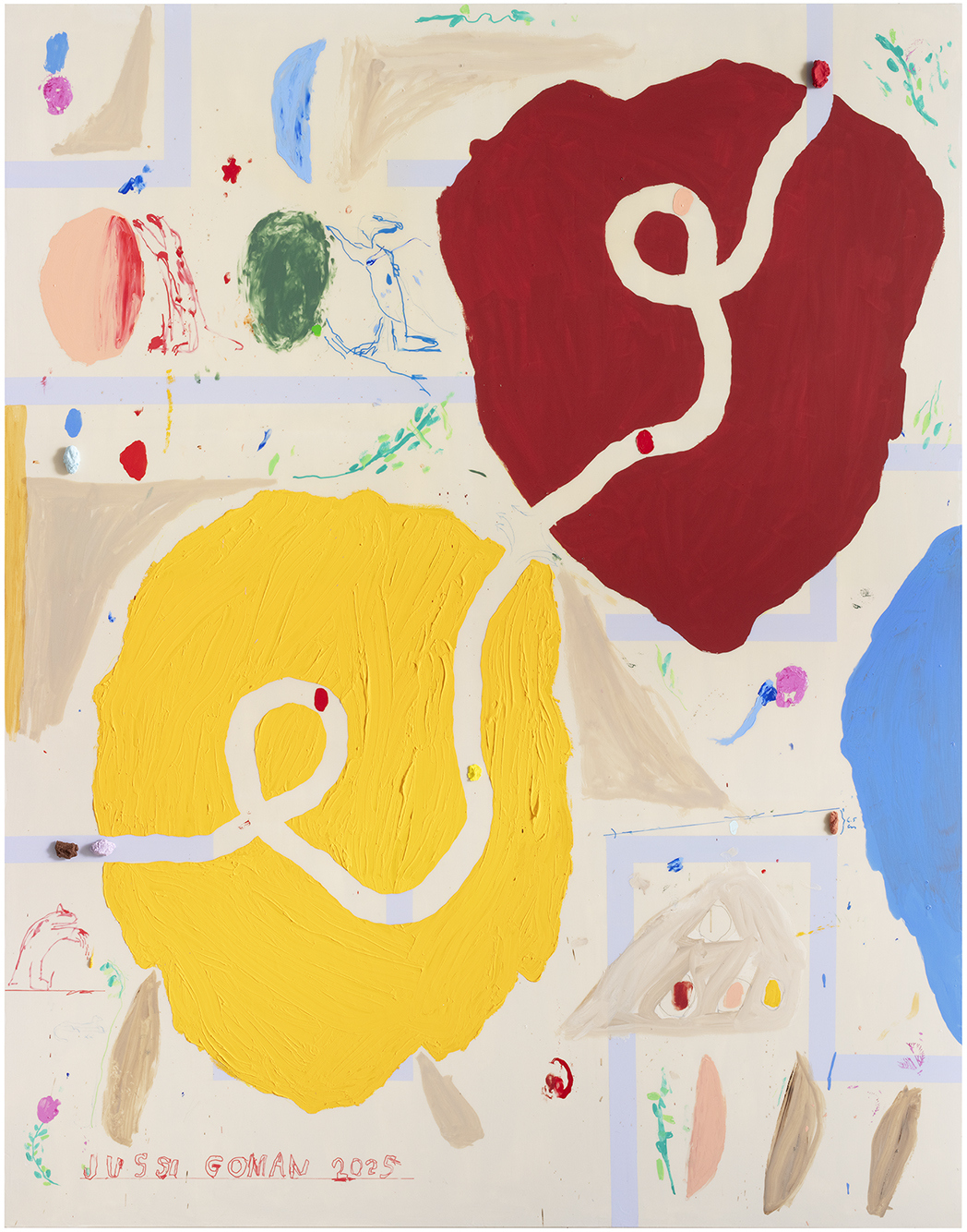 Jussi Goman: Jam (2025), acrylic on canvas, 280 x 220 cm.