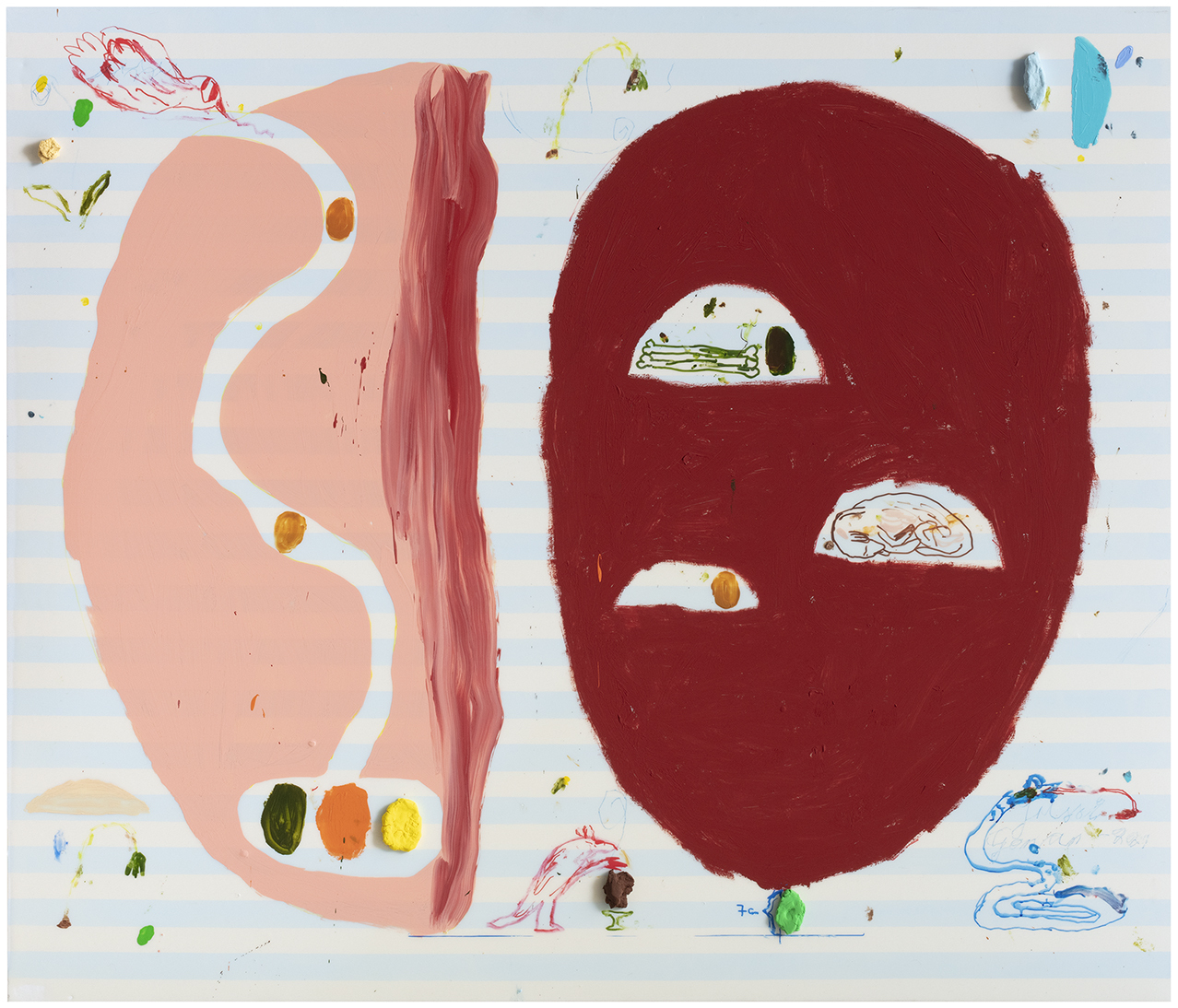 Jussi Goman: Meanwhile Elsewhere (2025), acrylic on canvas, 145 x 170 cm.