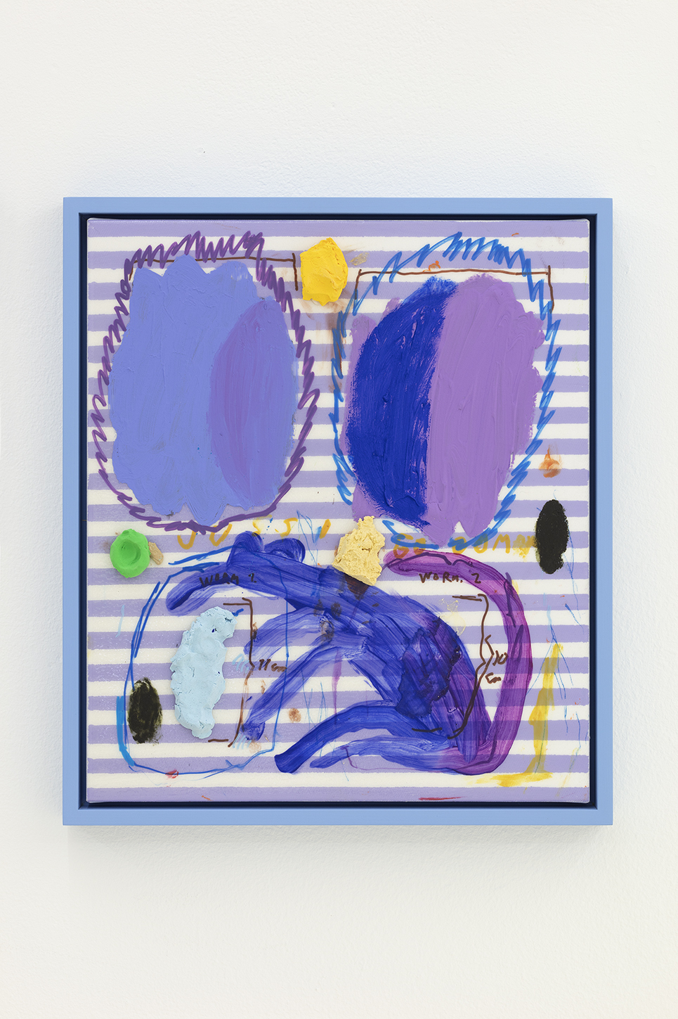 Jussi Goman: Kept for Later (2025), acrylic on canvas, framed, 46 x 40 cm.