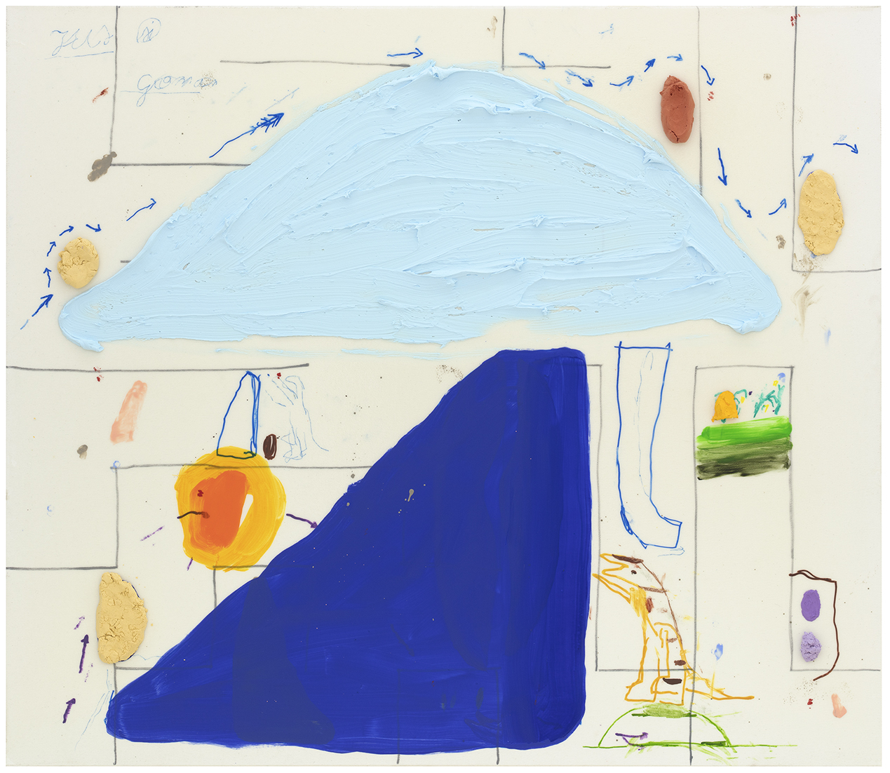 Jussi Goman: Long-Haul (2025), acrylic on canvas, framed, 100 x 115 cm.