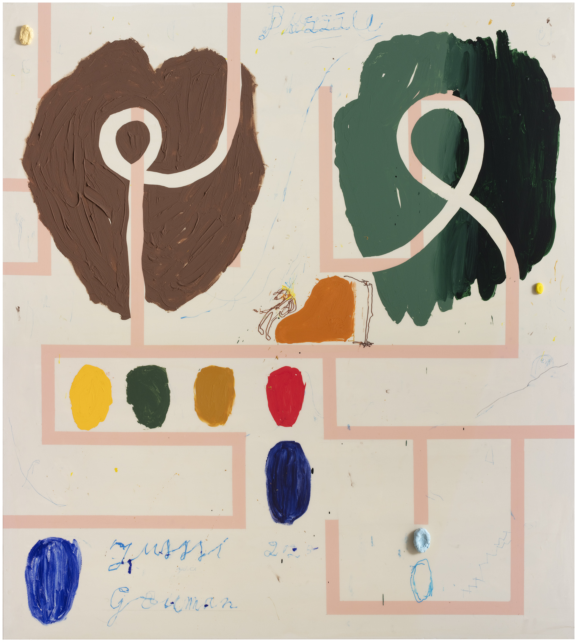 Jussi Goman: Desire Path (2025), acrylic on canvas, 200 x 180 cm. Photo: Jussi Tiainen.