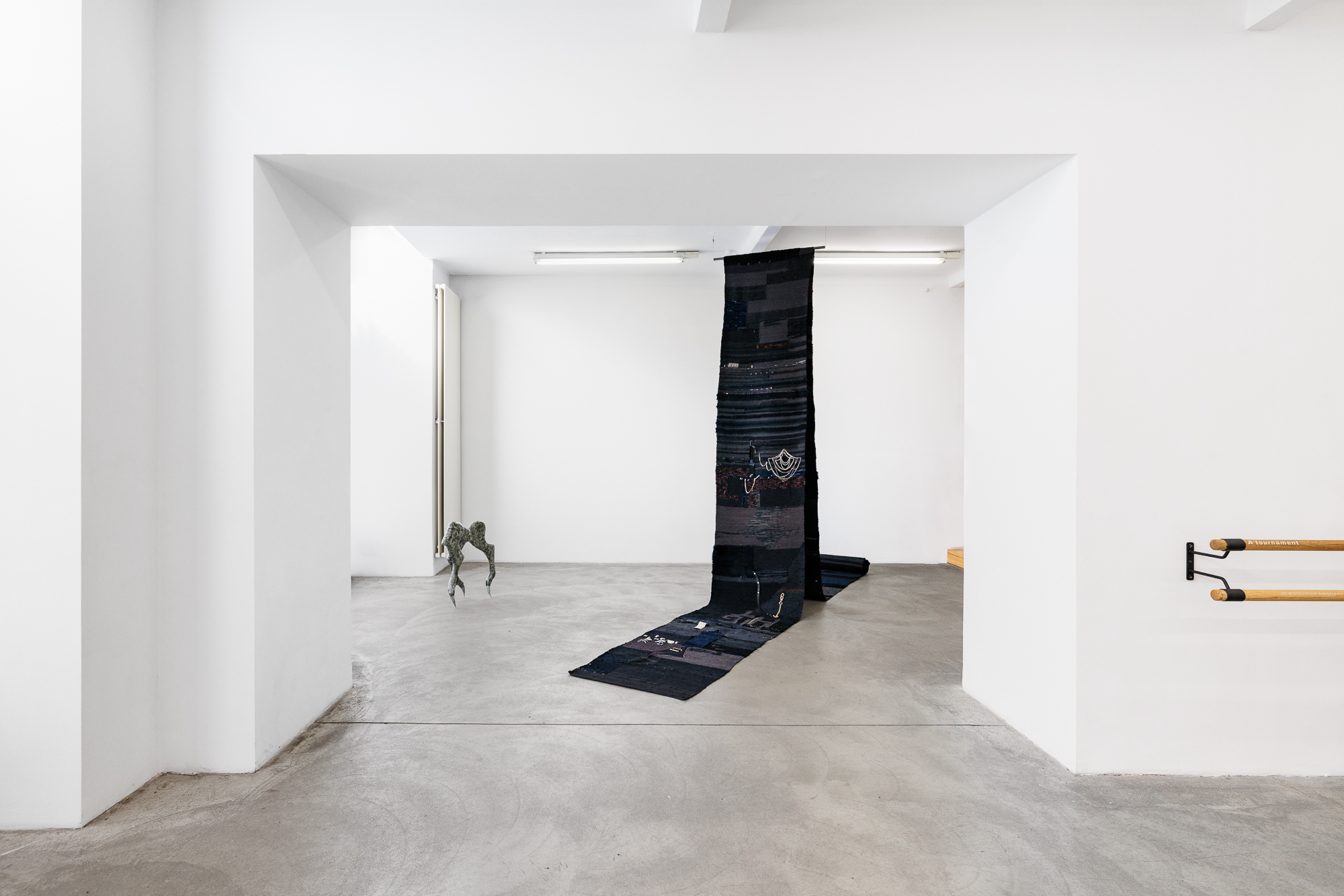 Exhibition view, curated by Tessa Praun: And tell us how to save us from ourselves, Galerie Martin Janda, Vienna, 2025