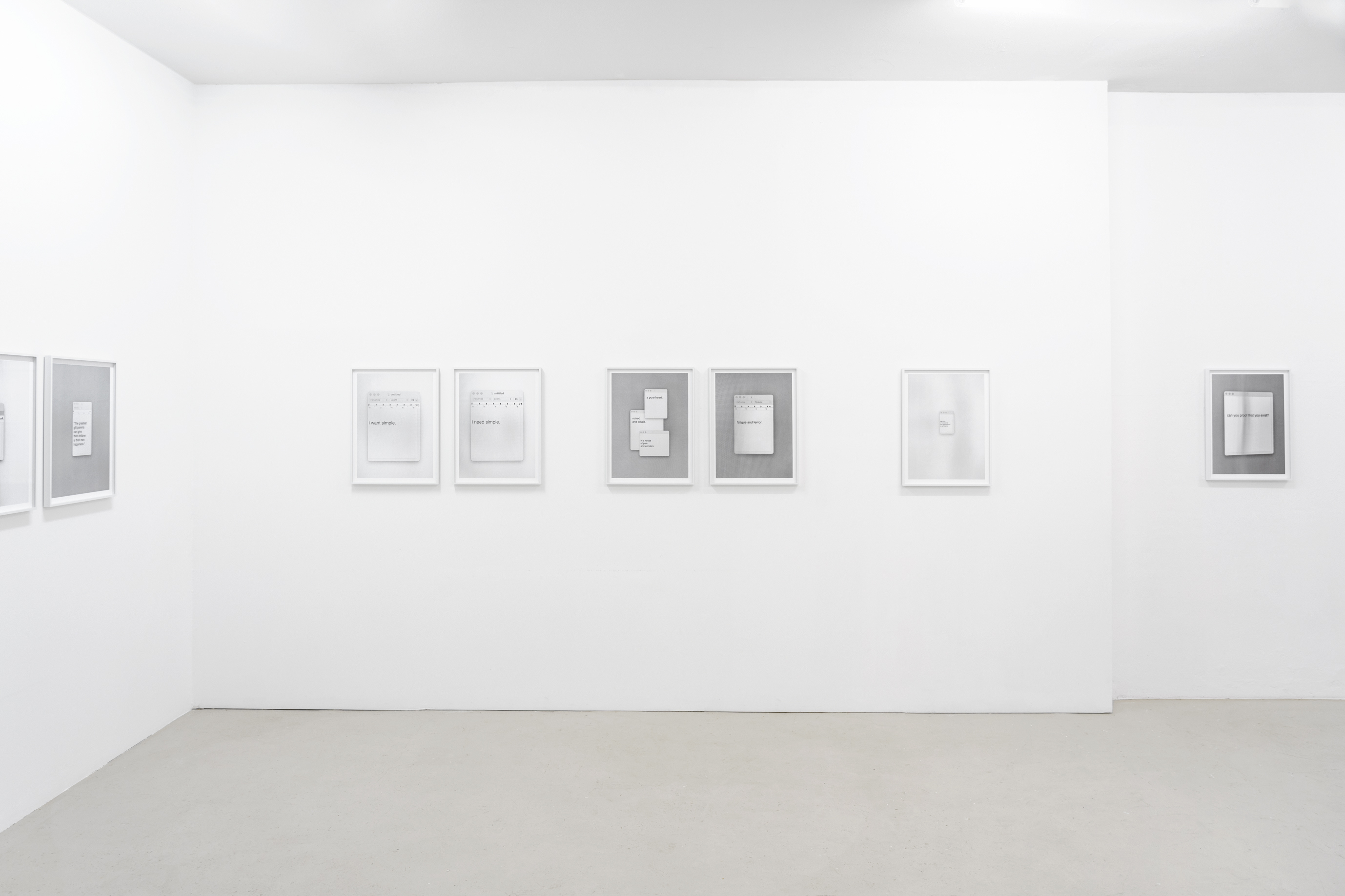 Installation view, “Samuel Henne – untitled (note to self)”, 2025