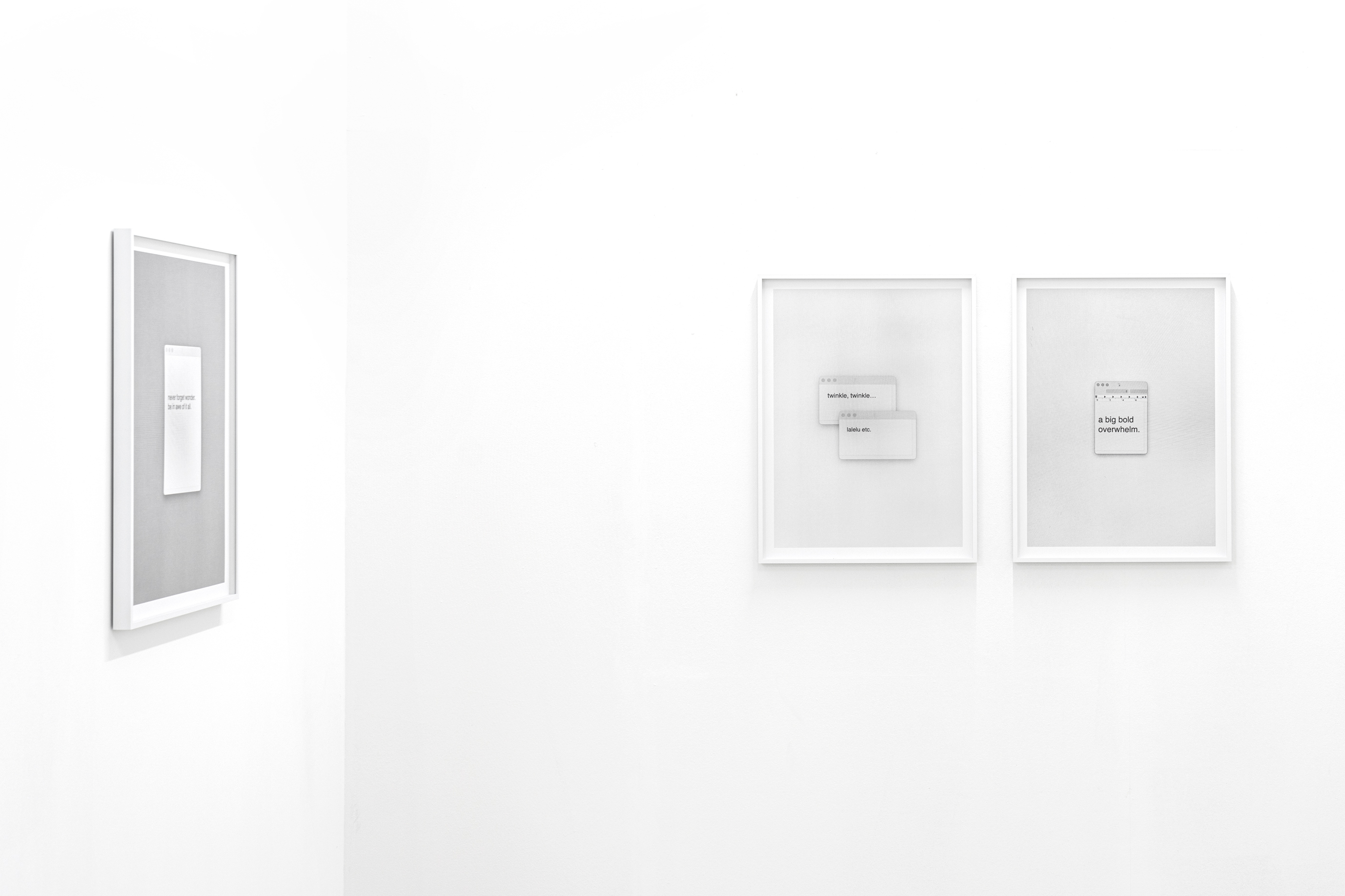 Installation view, “Samuel Henne – untitled (note to self)”, 2025