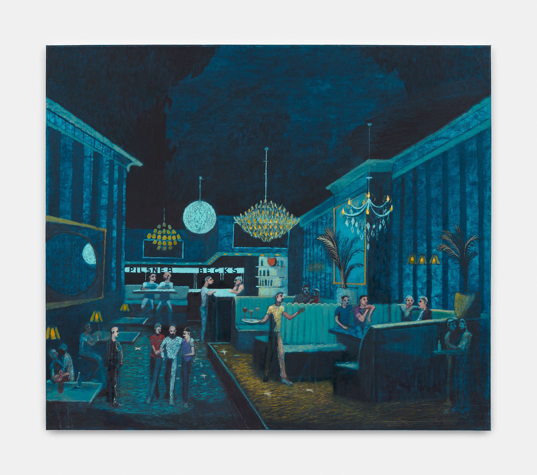 Hustler Bar in Dusseldorf, 2025, Oil on linen, 95 x 110 cm