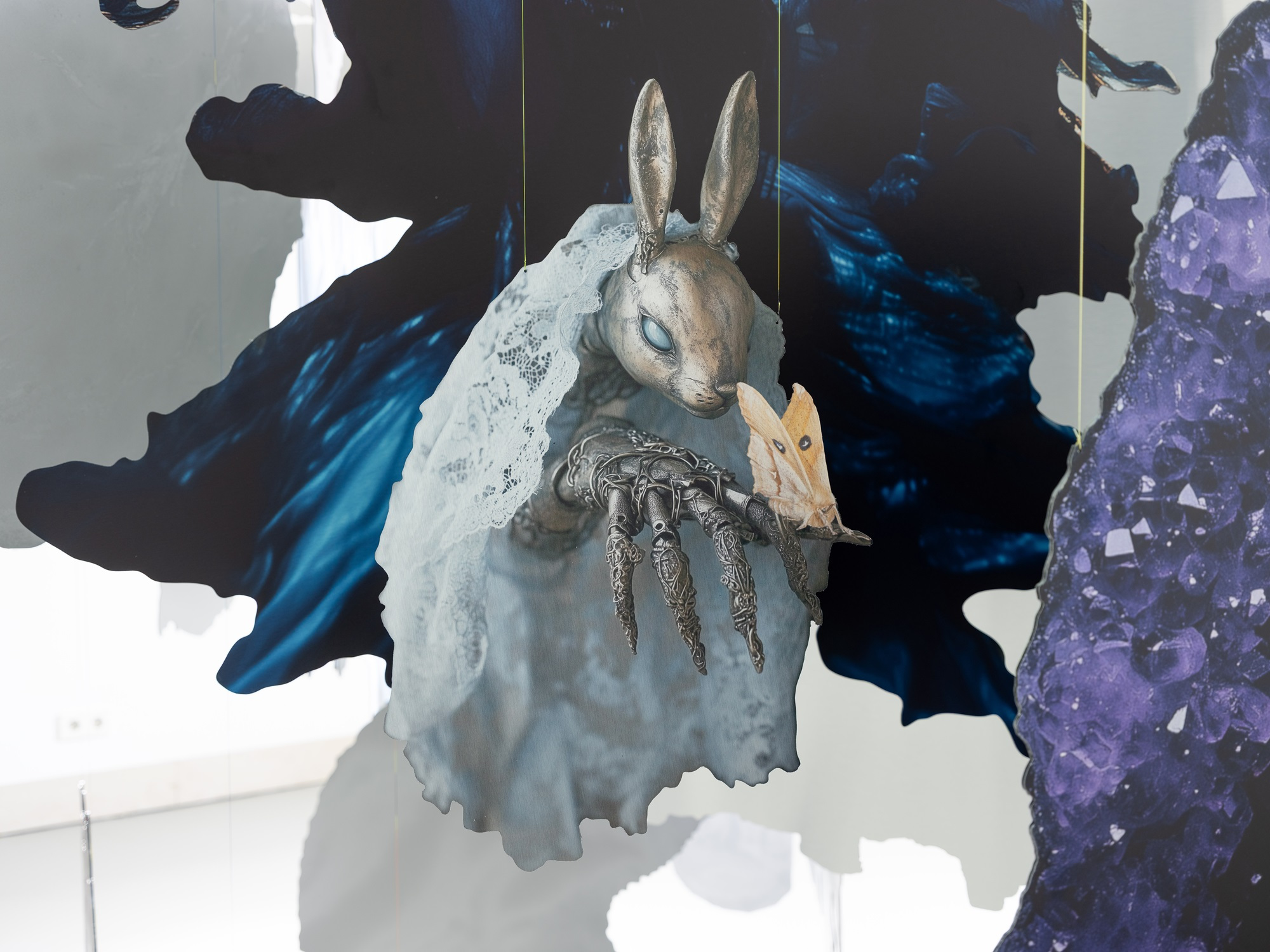 Detail view: Iris Helena Hamers, Virgo Infall, 2025 ©2025: the artist & Galerie Stadt Sindelfingen, courtesy: the artist and PAW Gallery, Karlsruhe, photo: Rafael Jörger