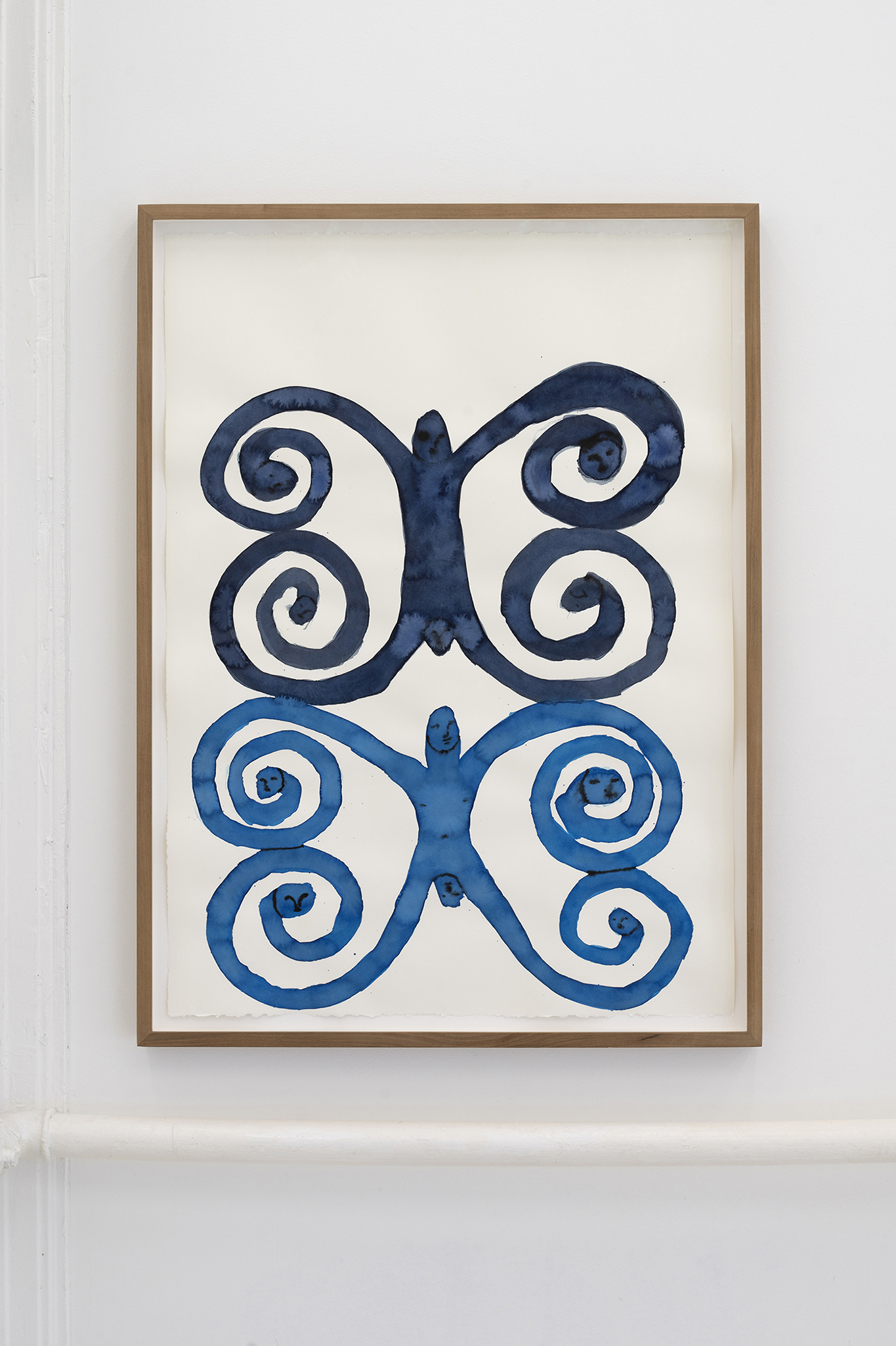 Emma Kohlmann, "Eternal Growth," 2024 (Watercolour and sumi ink on paper, frame, 82 x 60,5 cm).