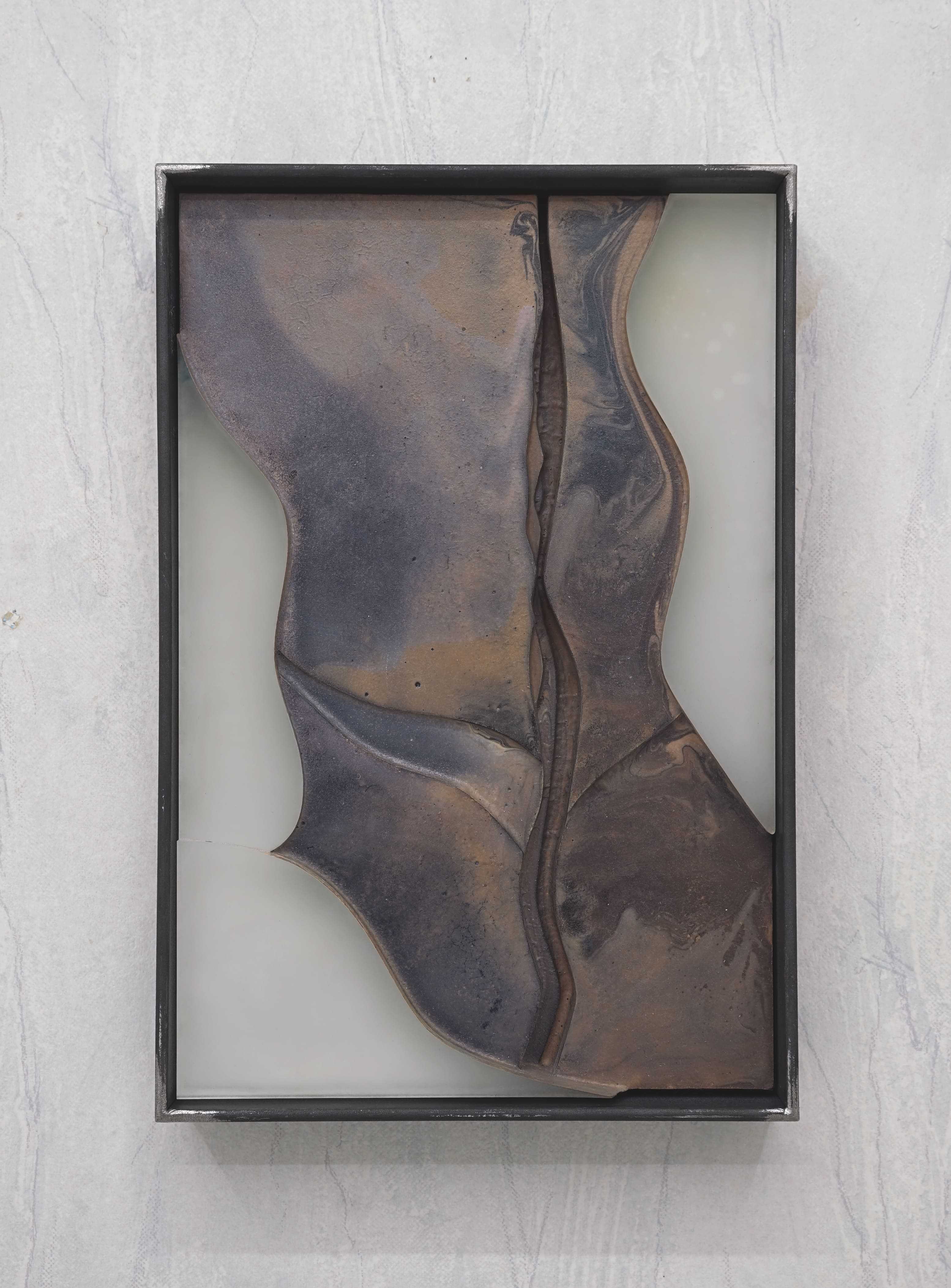 Sabrina Fritsch, Zya, 2025, nail polish, Indian ink on Plexiglas, 30 x 20 cm