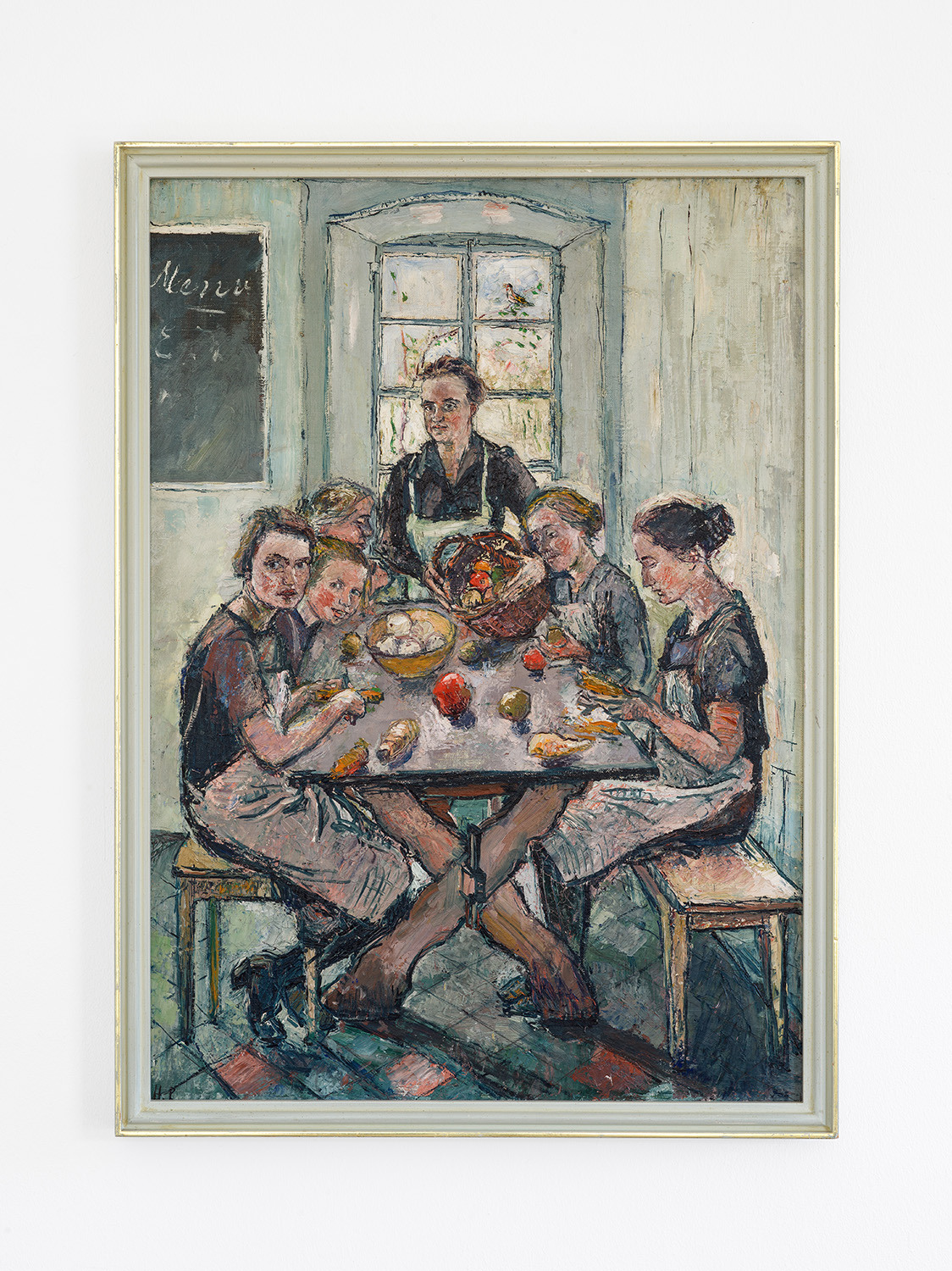 Helene Roth, Ohne Titel (beim Rüsten), 1928. Ausstellungsansicht Kunsthaus Langenthal. Foto: Cedric Mussano, Kunsthaus Langenthal. Courtesy: die Künstlerin.