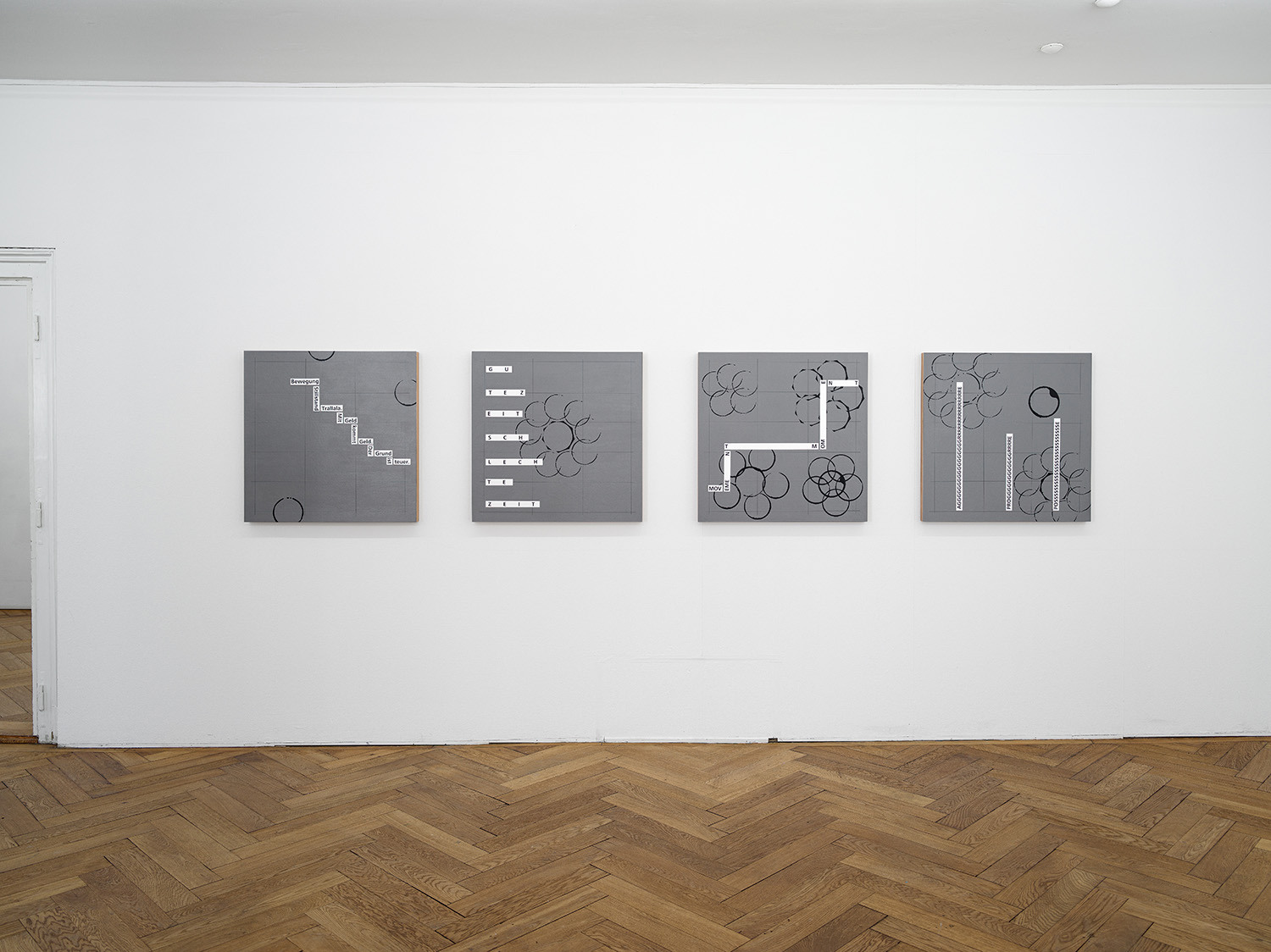 Daniel Kurth, Diagramme, 2025. Ausstellungsansicht Kunsthaus Langenthal. Foto: Cedric Mussano, Kunsthaus Langenthal. Courtesy: der Künstler.