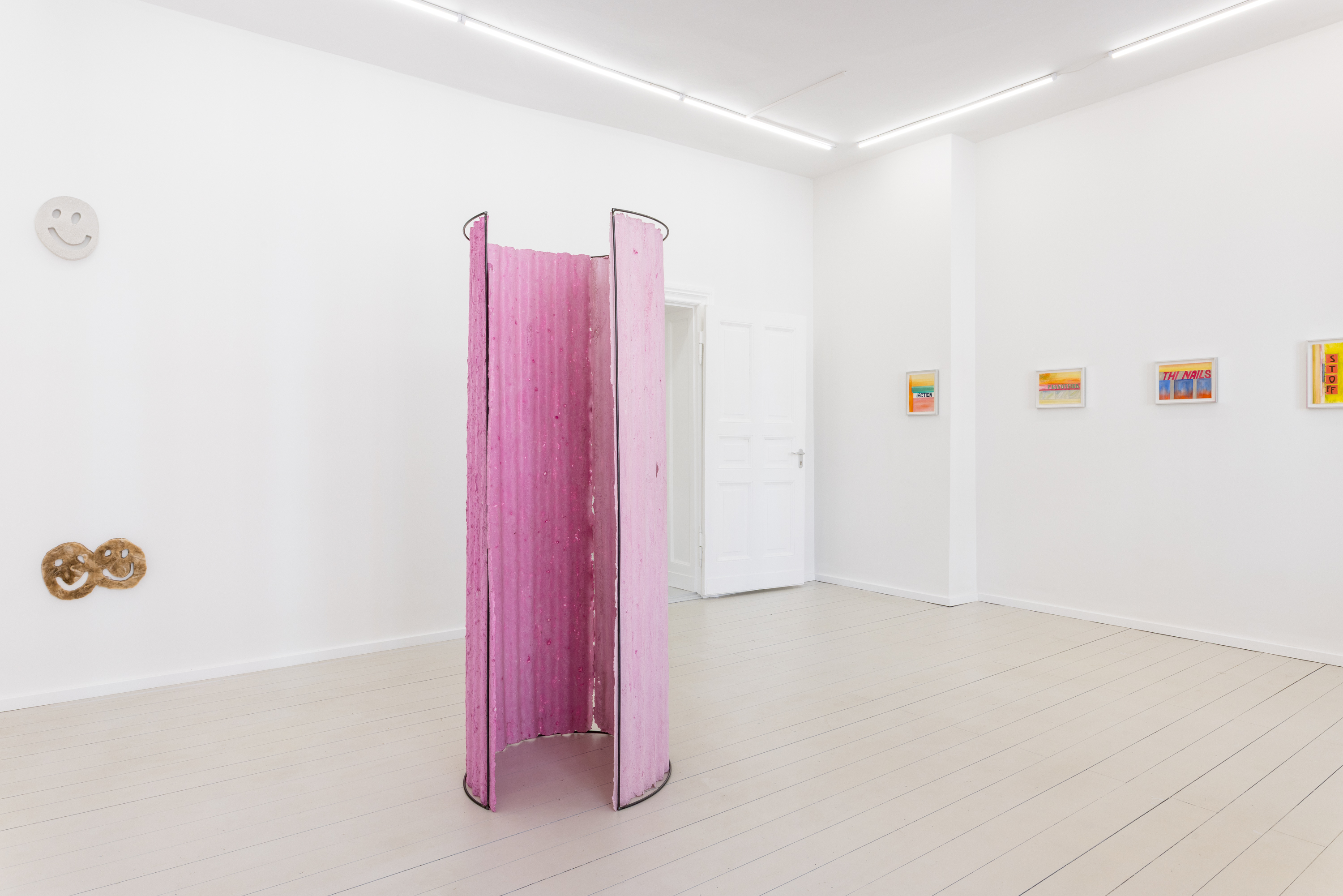 DISLOCATIONS—on the spot, 2025, installation view, Kunst Raum Mitte. Photo: Jannis Uffrecht