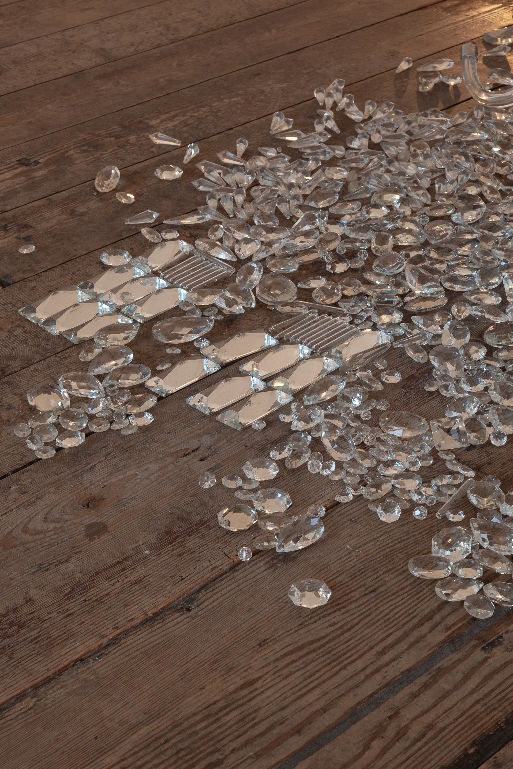 Nancy Lupo, Untitled, Kevin 2025. Chandelier glass; dimensions variable. Photo: Flavio Palasciano