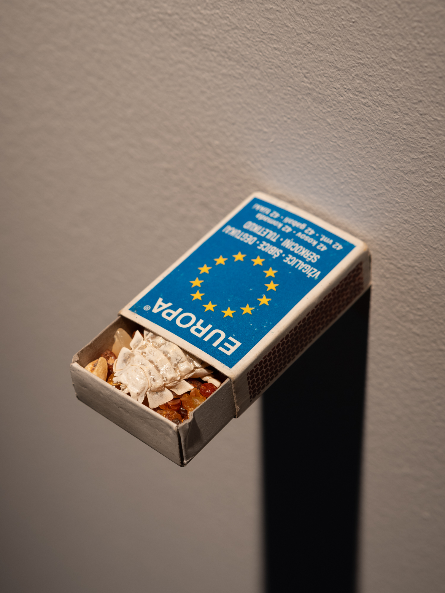 Europa, matchbox, amber, exoskeleton, 2025