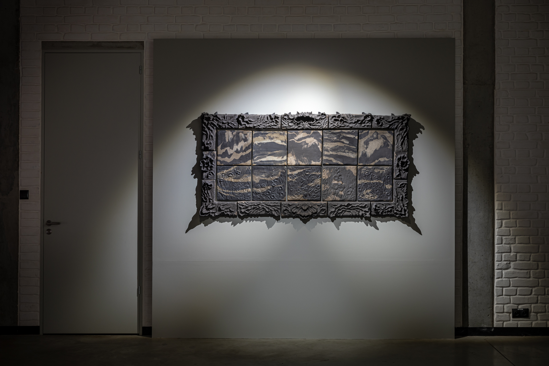 Natalia Koputko, "Landscape II", 2025, bas-relief, ceramics, 190 x 100 x 12 cm