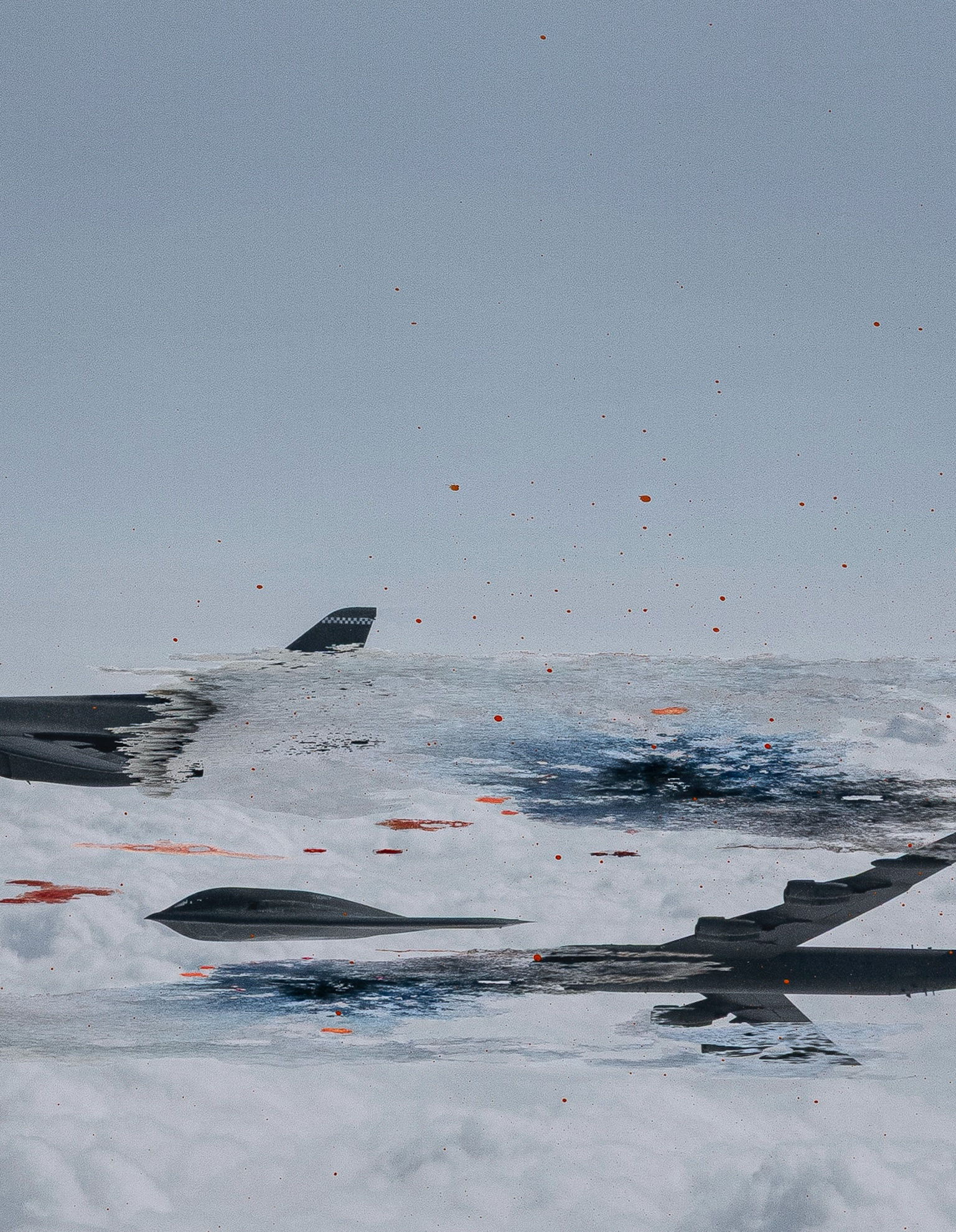 Anna Vogel, trio, 2025, pigment print, ink, varnish, frame finished in light gray, 80 Ă 60 cm (detail)