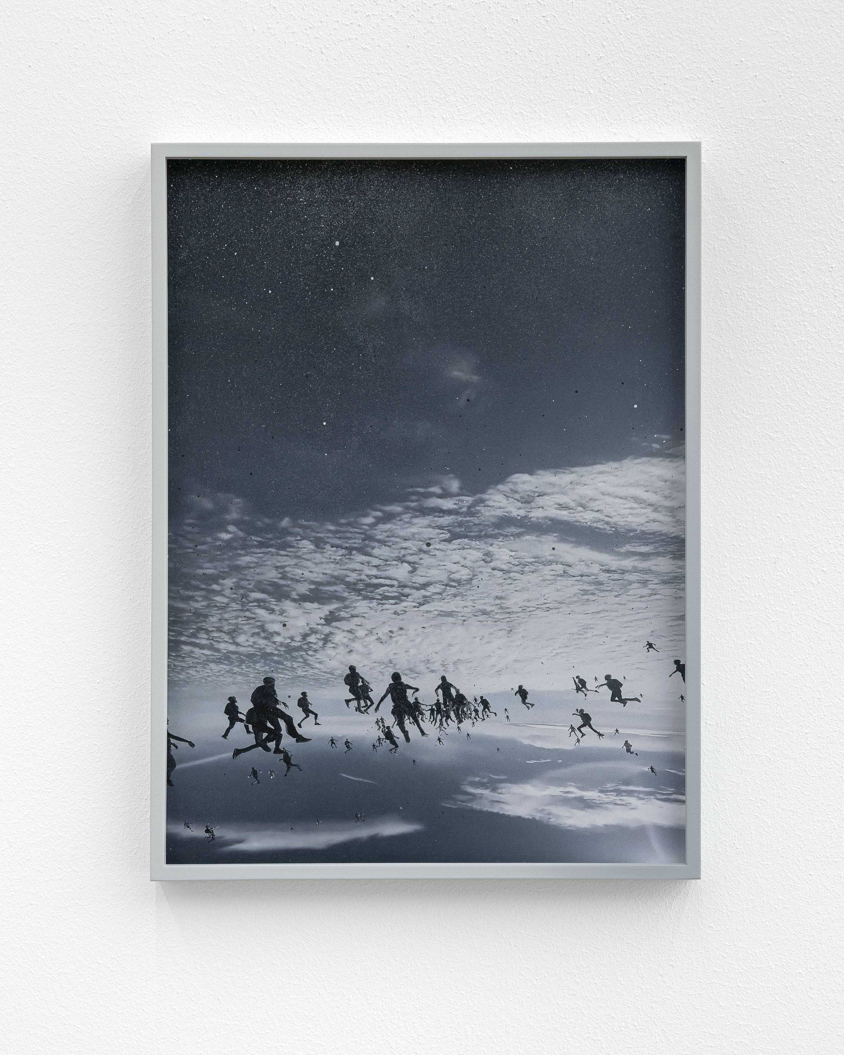 Anna Vogel, globe II, 2025, pigment print, varnish, frame finished in light gray, 42 Ă 31 cm (3 variations)