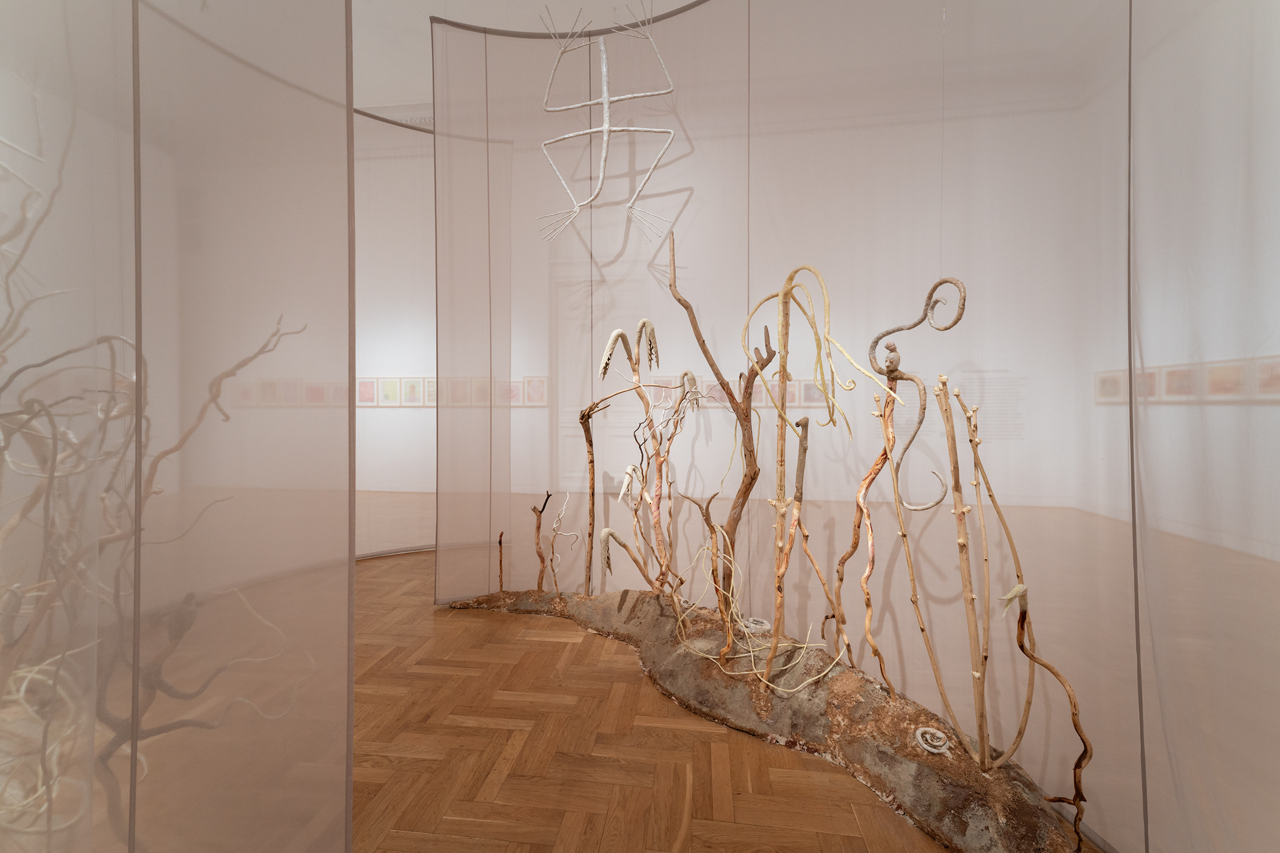 Temple of Dormant Vegetation, 2025, installation, detail, exhibition, Joanna Fluder. Slime, Zachęta – National Gallery of Art., 25.07- 19.10.2025, photo by Maciej Landsberg/Zachęta archive, CC BY – SA