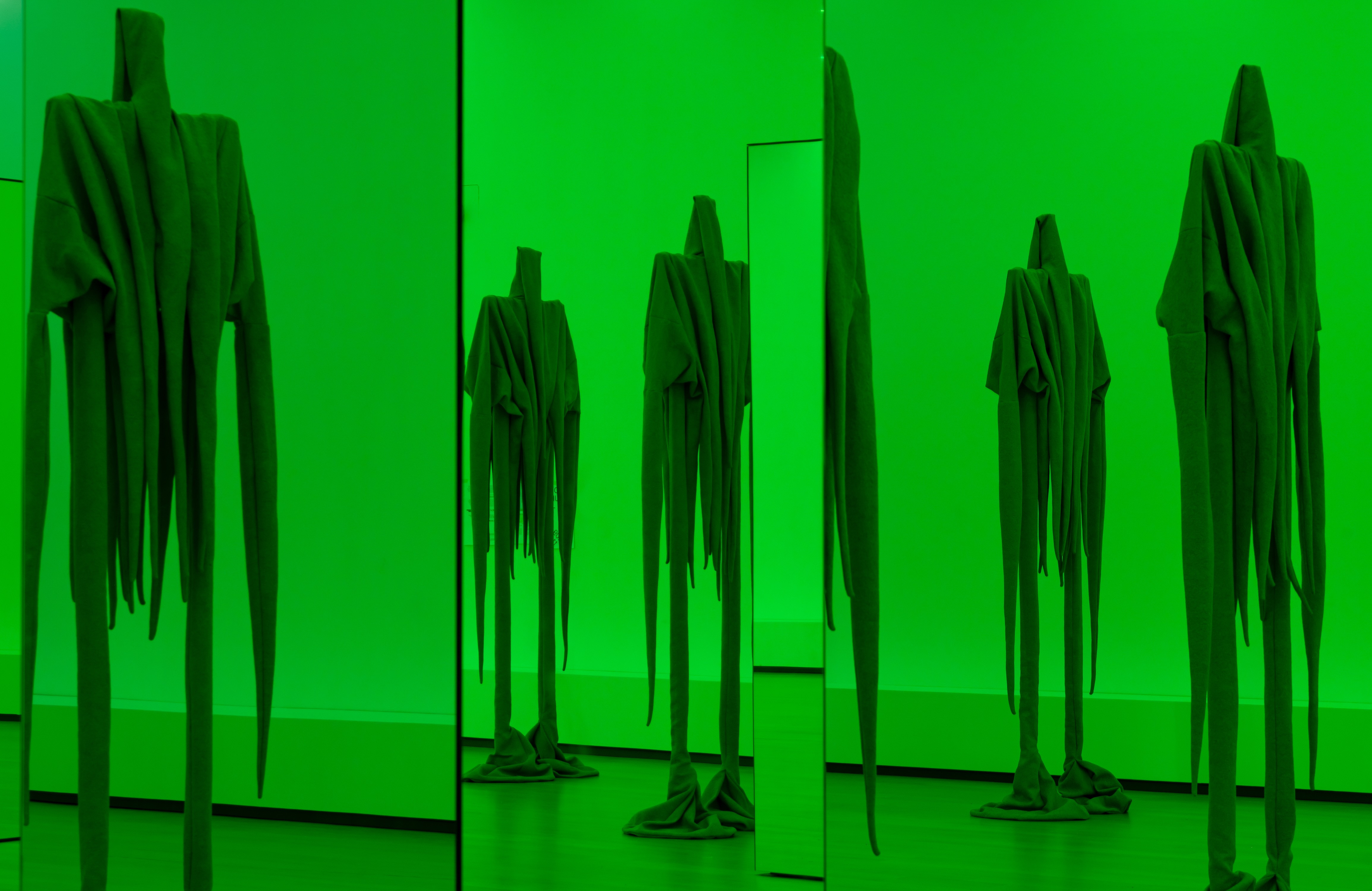 Installation view Sandra Mujinga – Skin to Skin, Stedelijk Museum Amsterdam, 2025. Photo: Peter Tijhuis
