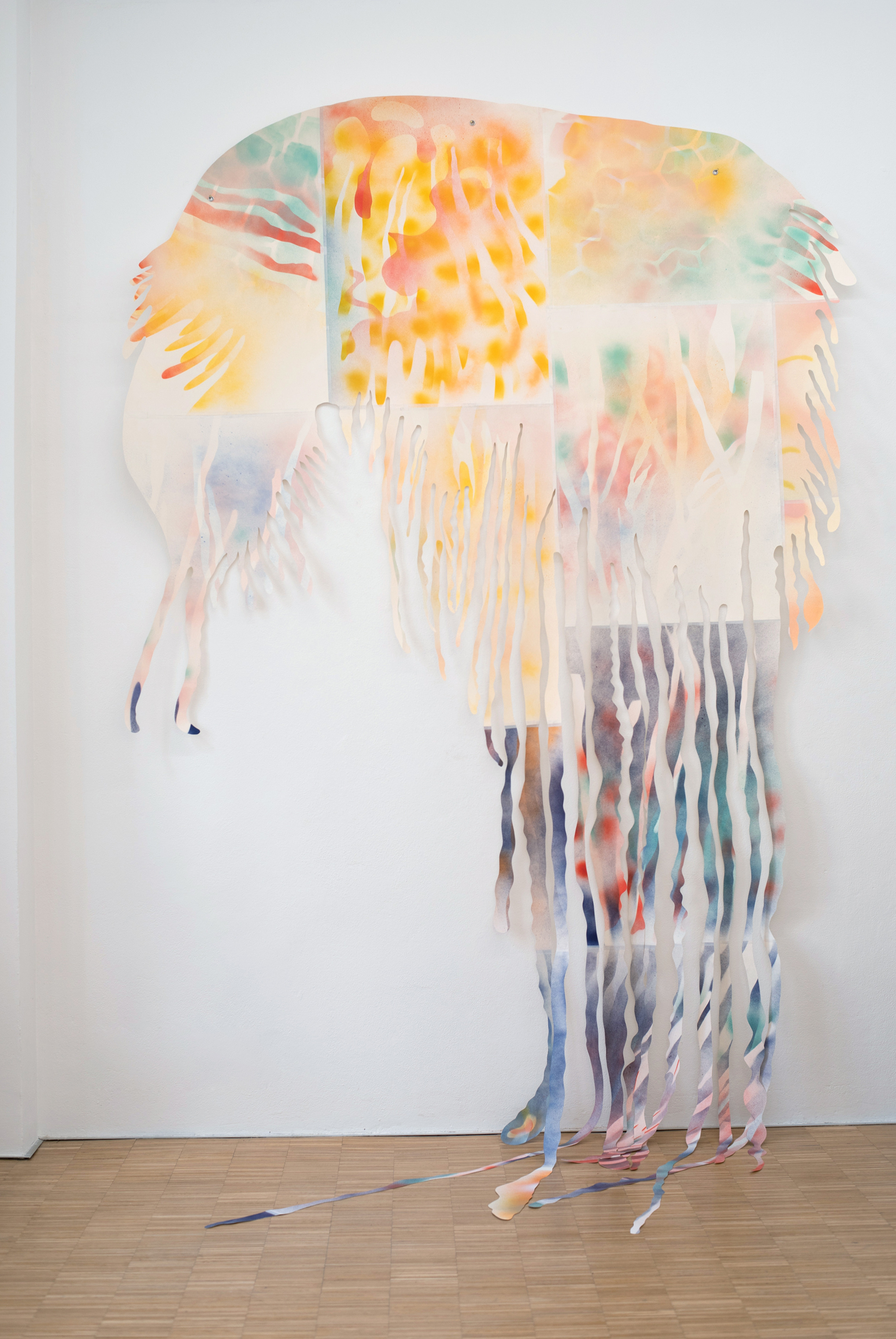 Lea Grebe, Hybrid, 2025, Paper, Acrylic paint, tape