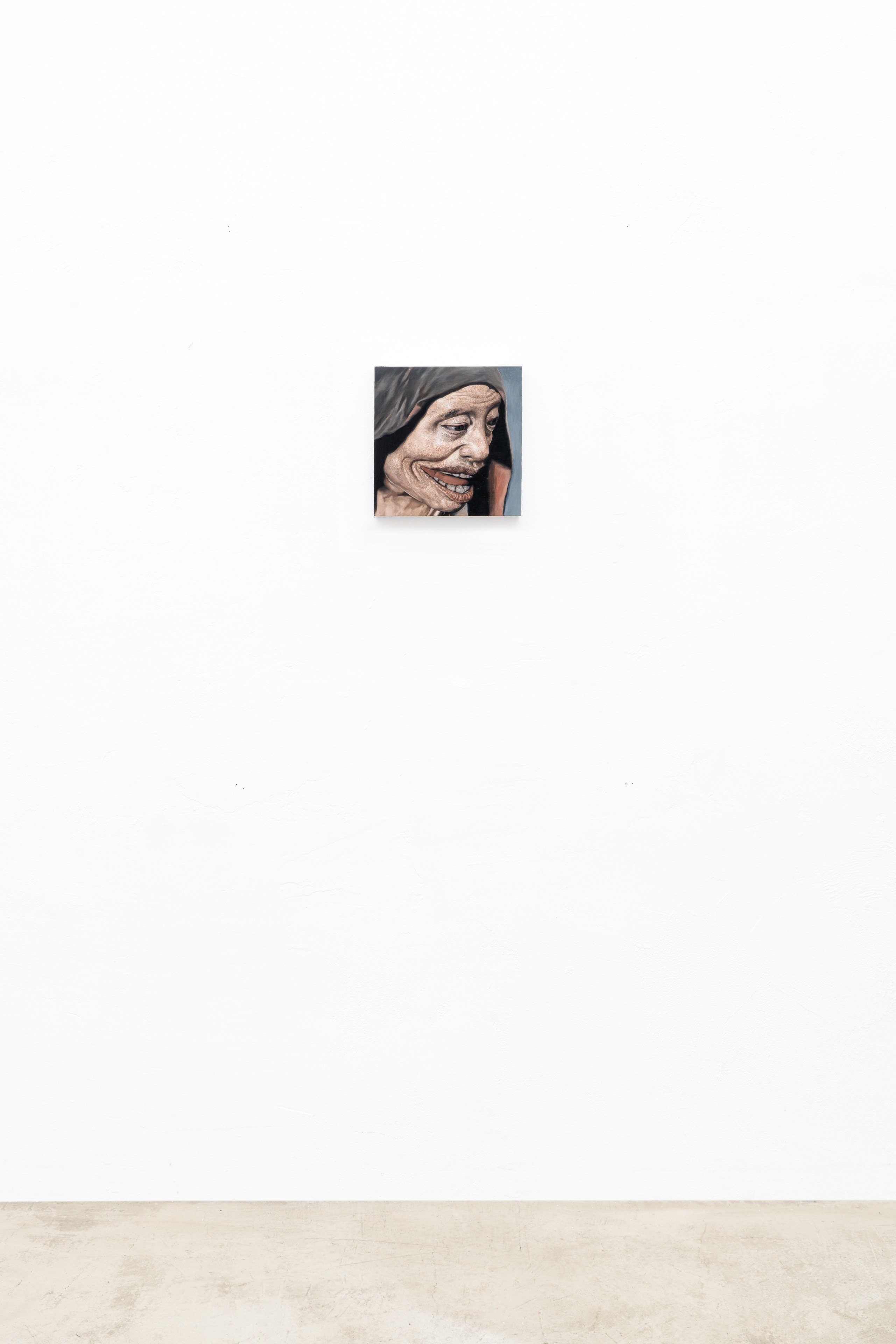 Zhang Shujian, Skin Weave-2025-3, 2025, Oil on wood, 30 x 30 cm