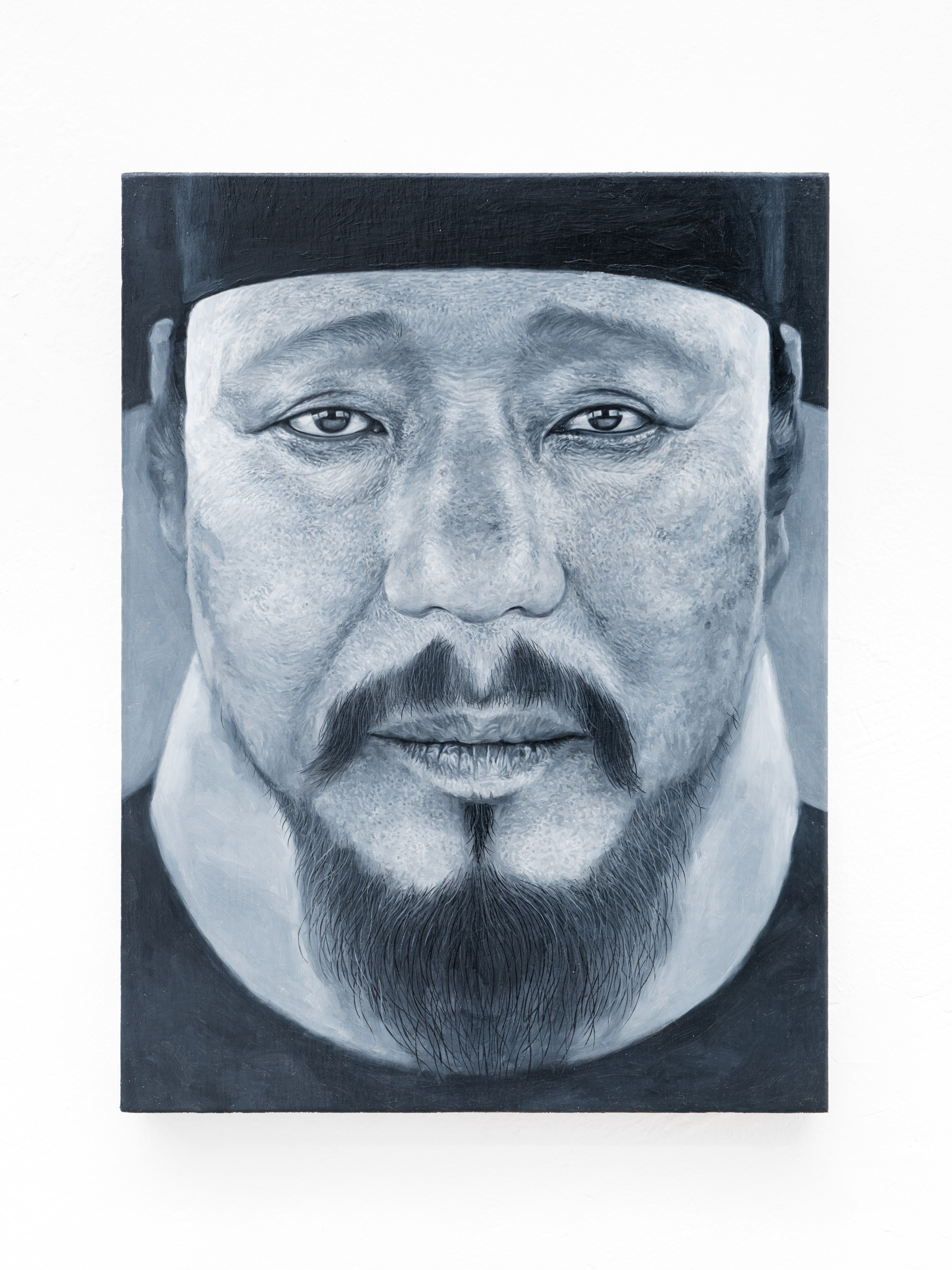 Zhang Shujian, Skin Weave-2025-2, 2025, Oil on wood, 40 x 30 cm