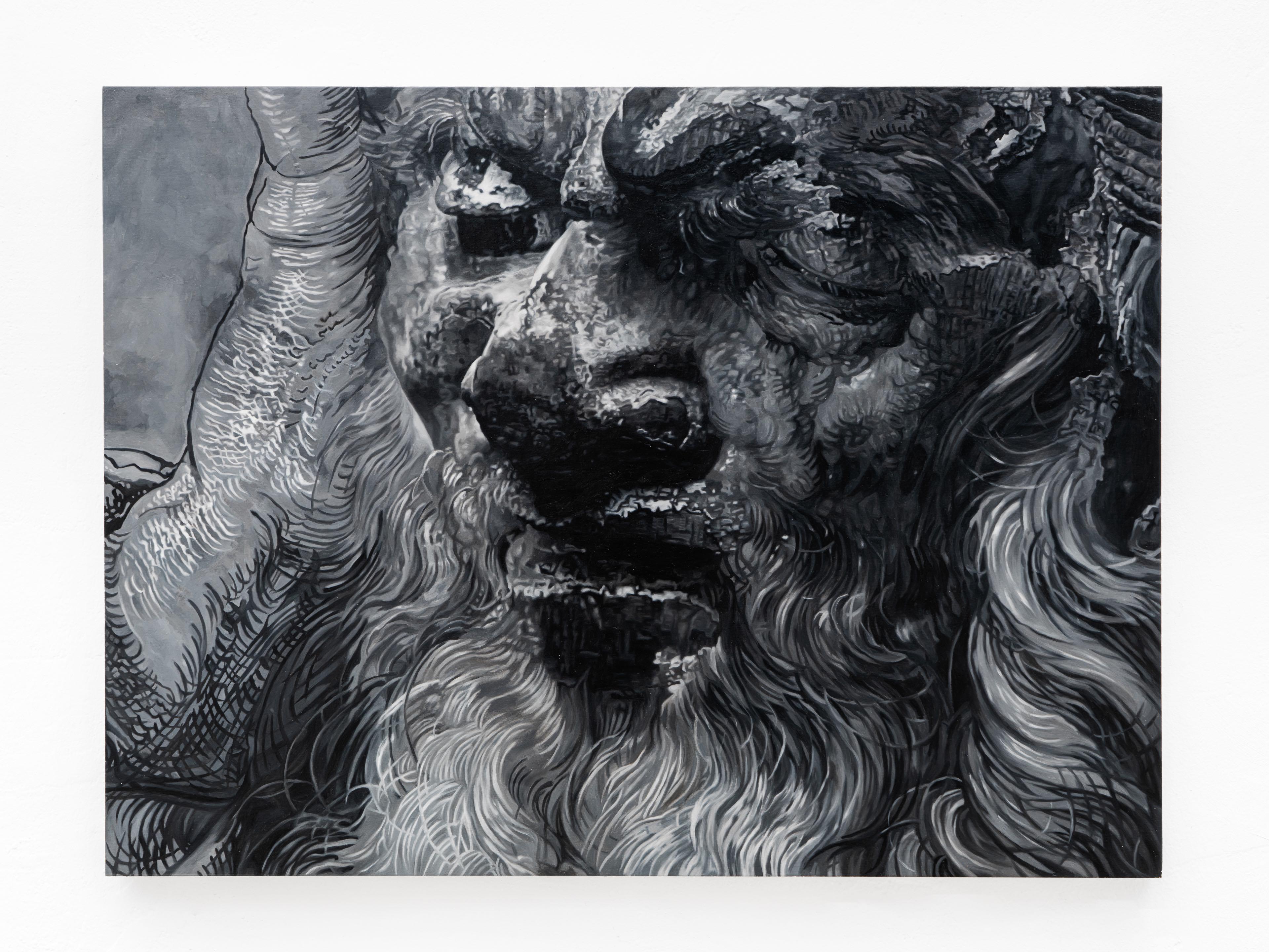 Zhang Shujian, Symbiosis, 2025, Oil on wood, 60 x 80 cm