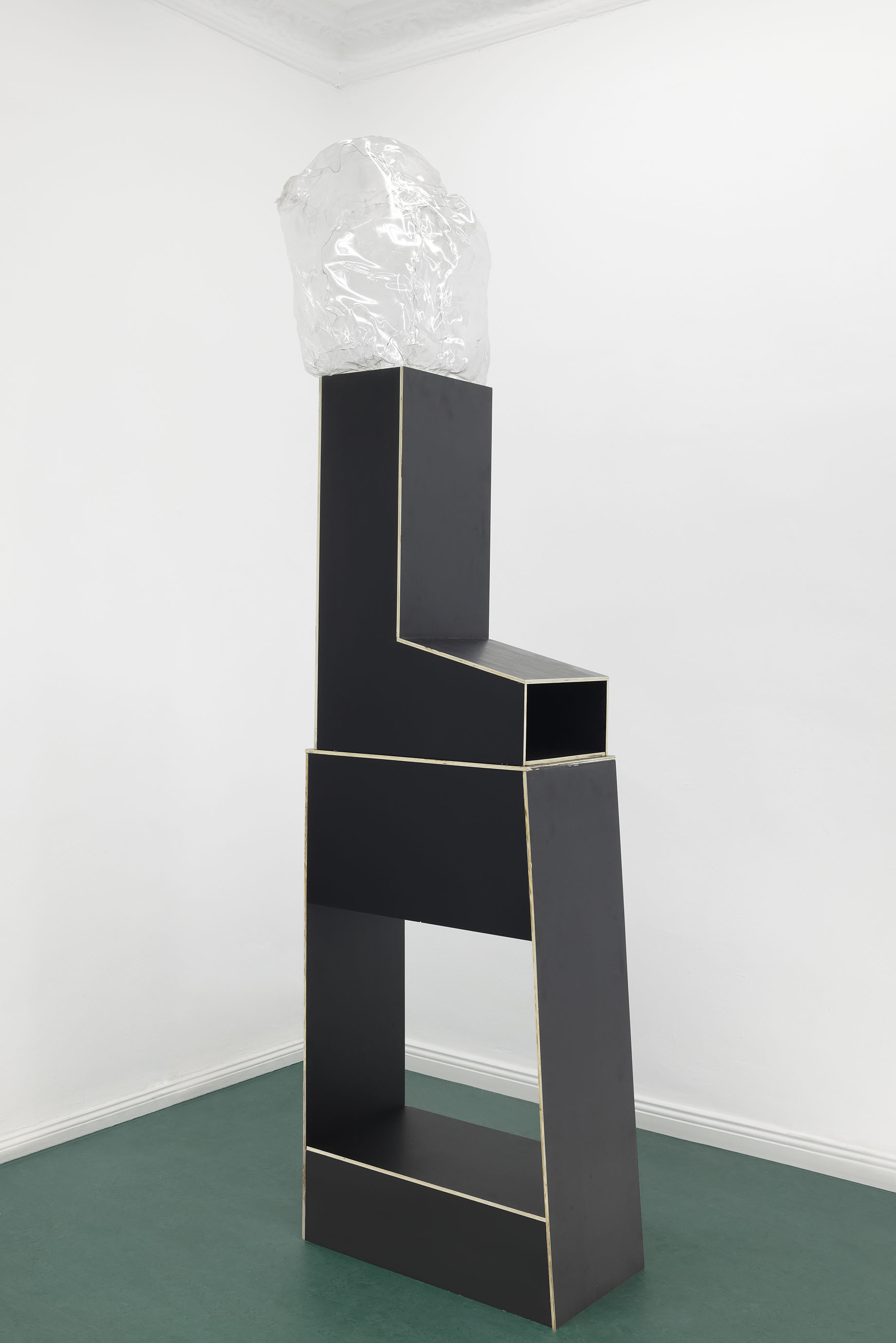 Volume 1, 2025, Thermoplastic, mirrors and laminated wood, 225 x 54 x 32 cm