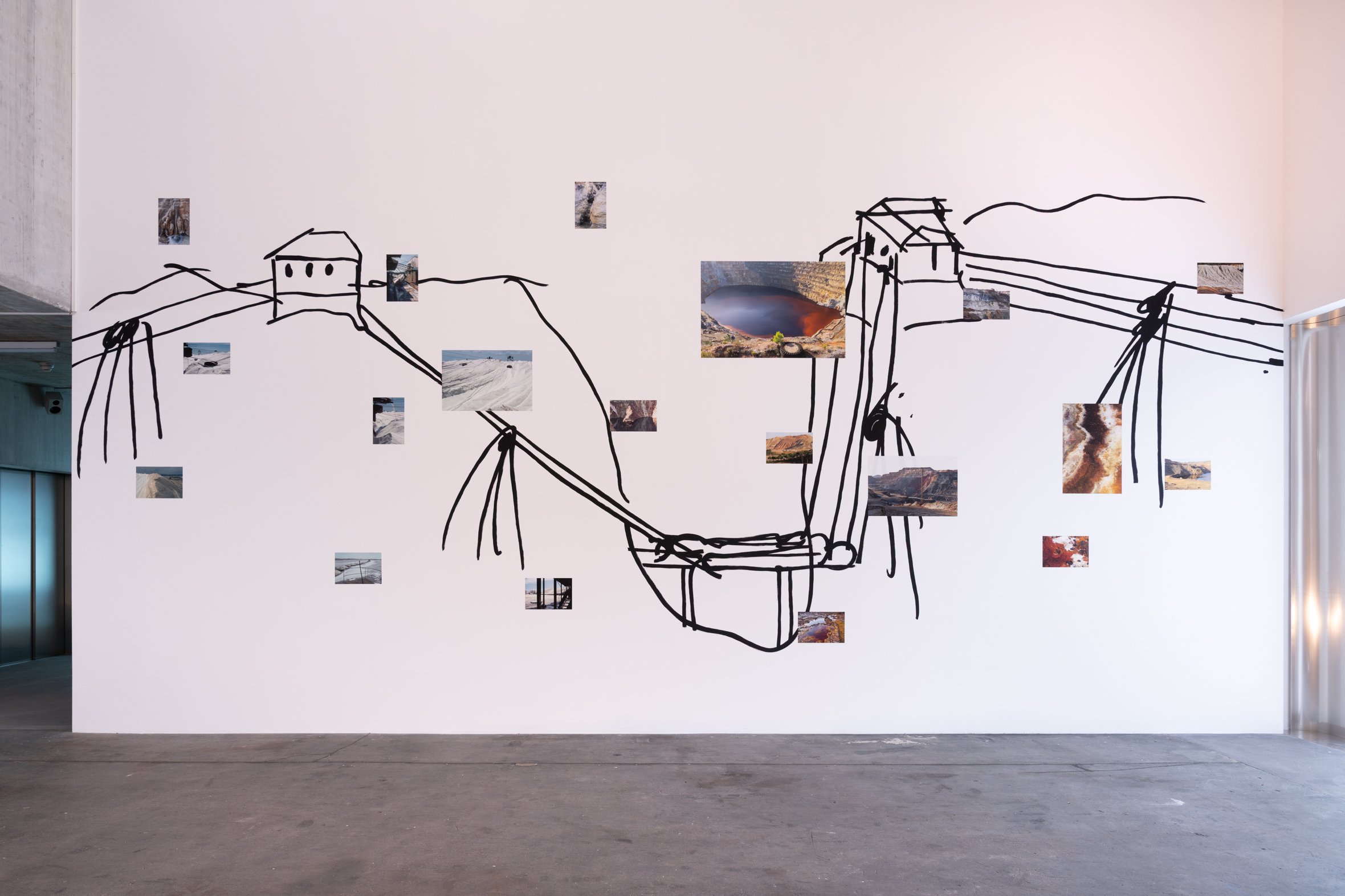 Eva Lootz. Aliviadero (Serie Minas de Riotinto), 2014/ 2016. Courtesy the artist.  Installation view Kunsthaus Baselland 2025. Foto / Photo: Finn Curry