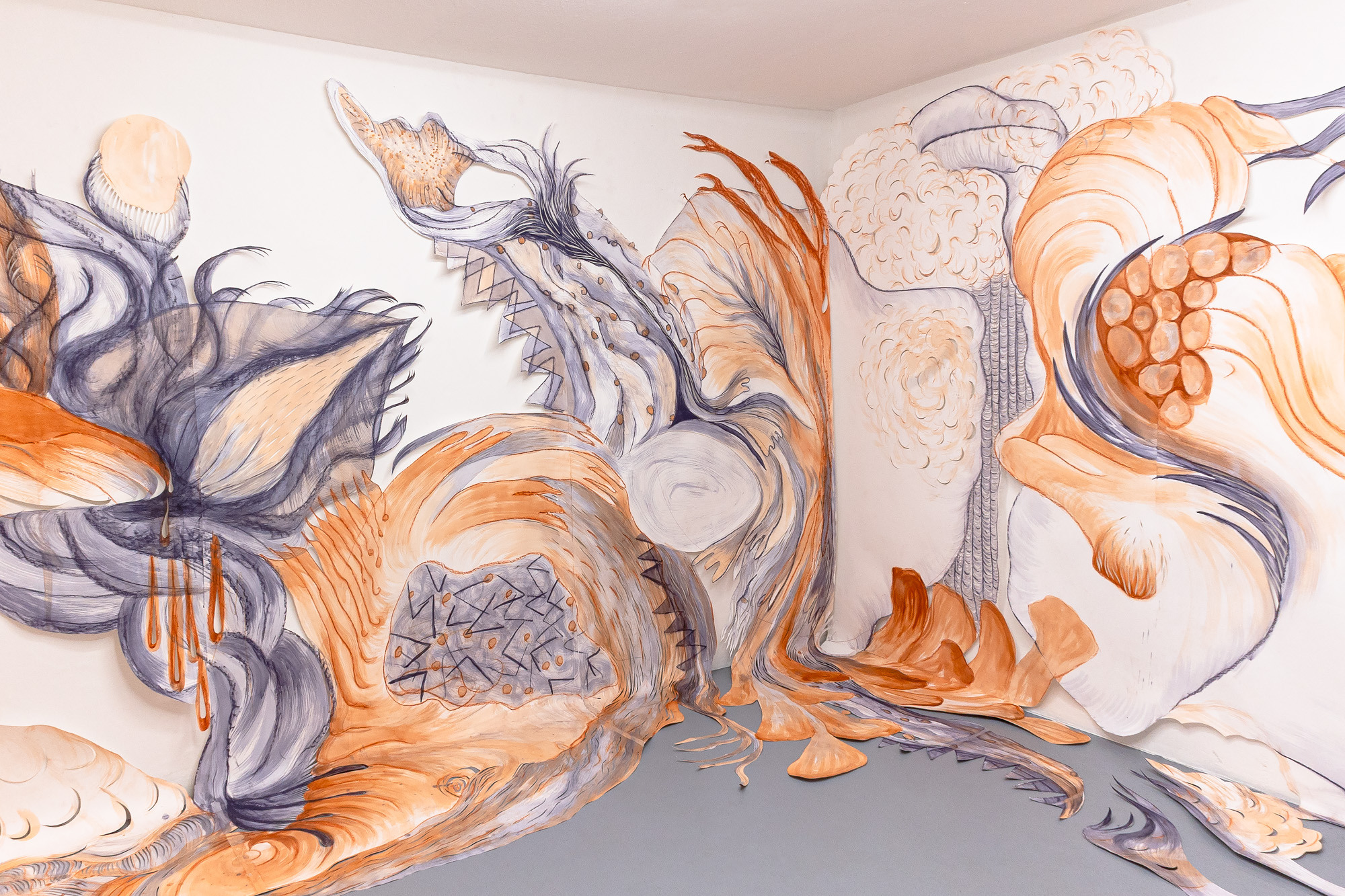 Installation view of URGE by Nina Paszkowski at zqm, Berlin, 2025