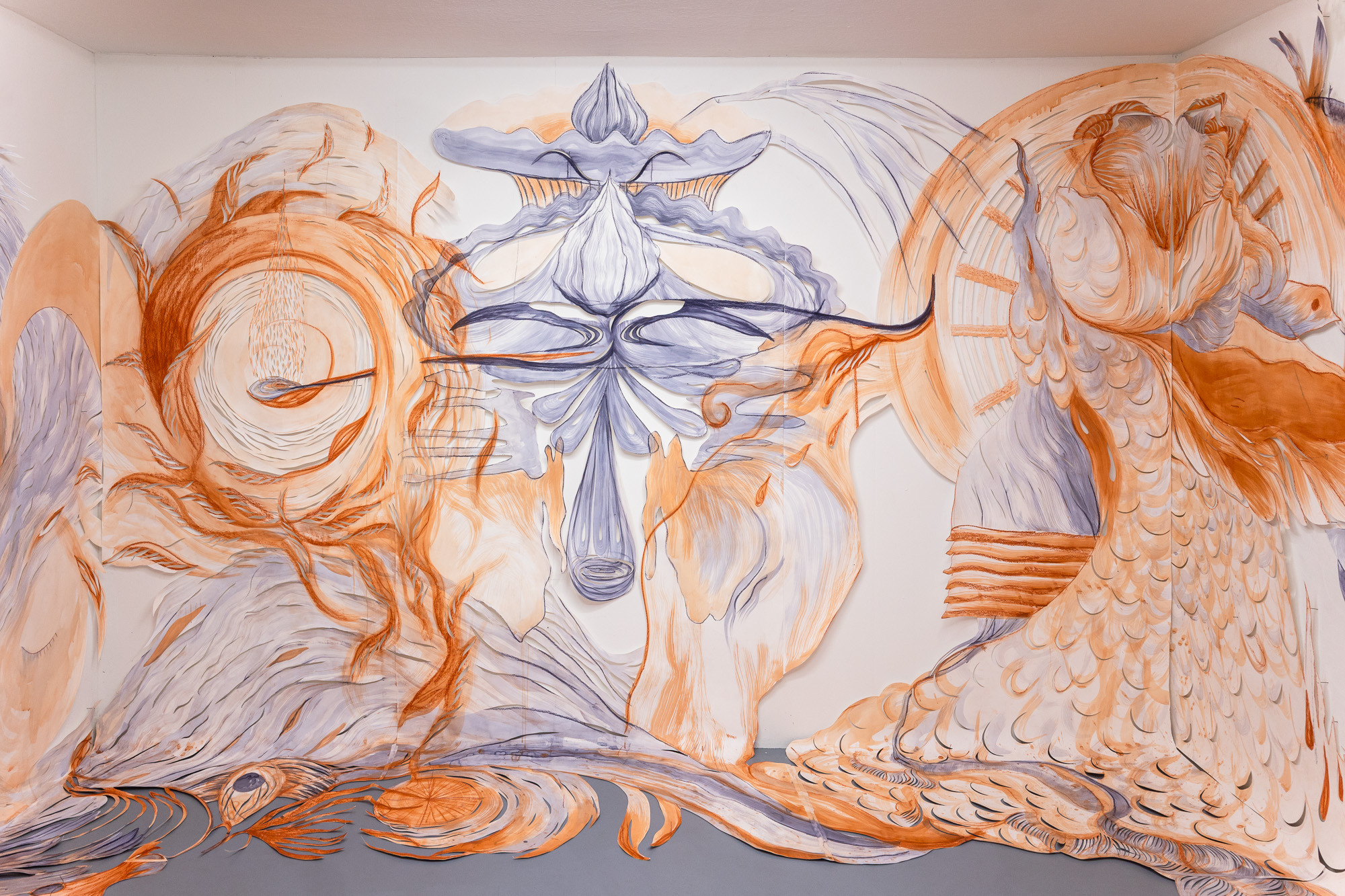 Installation view of URGE by Nina Paszkowski at zqm, Berlin, 2025